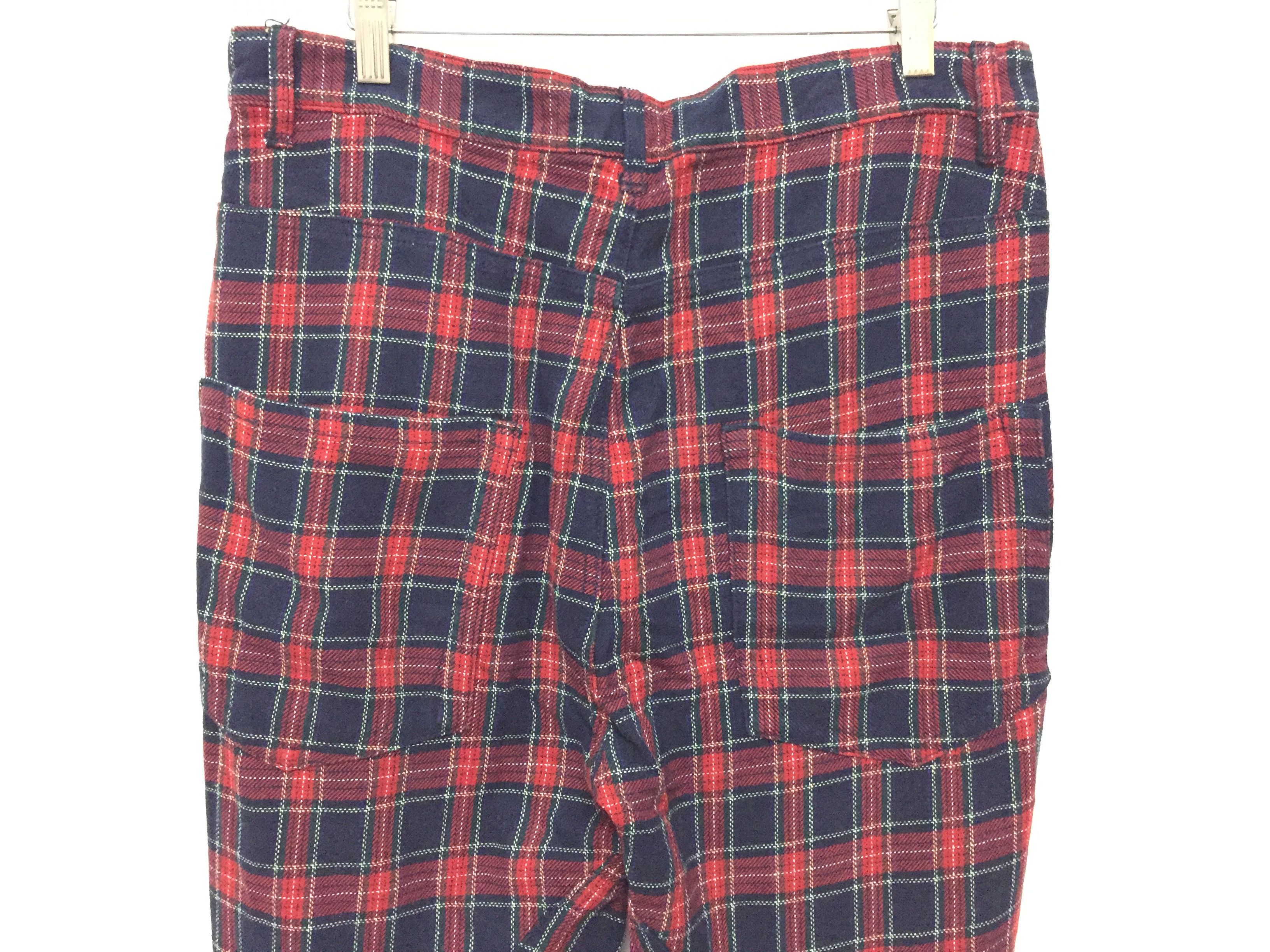 20471120 × Japanese Brand BIT BLUE Japanese Brand Asymmetrical TARTAN pants Size US 31 - 8 Thumbnail