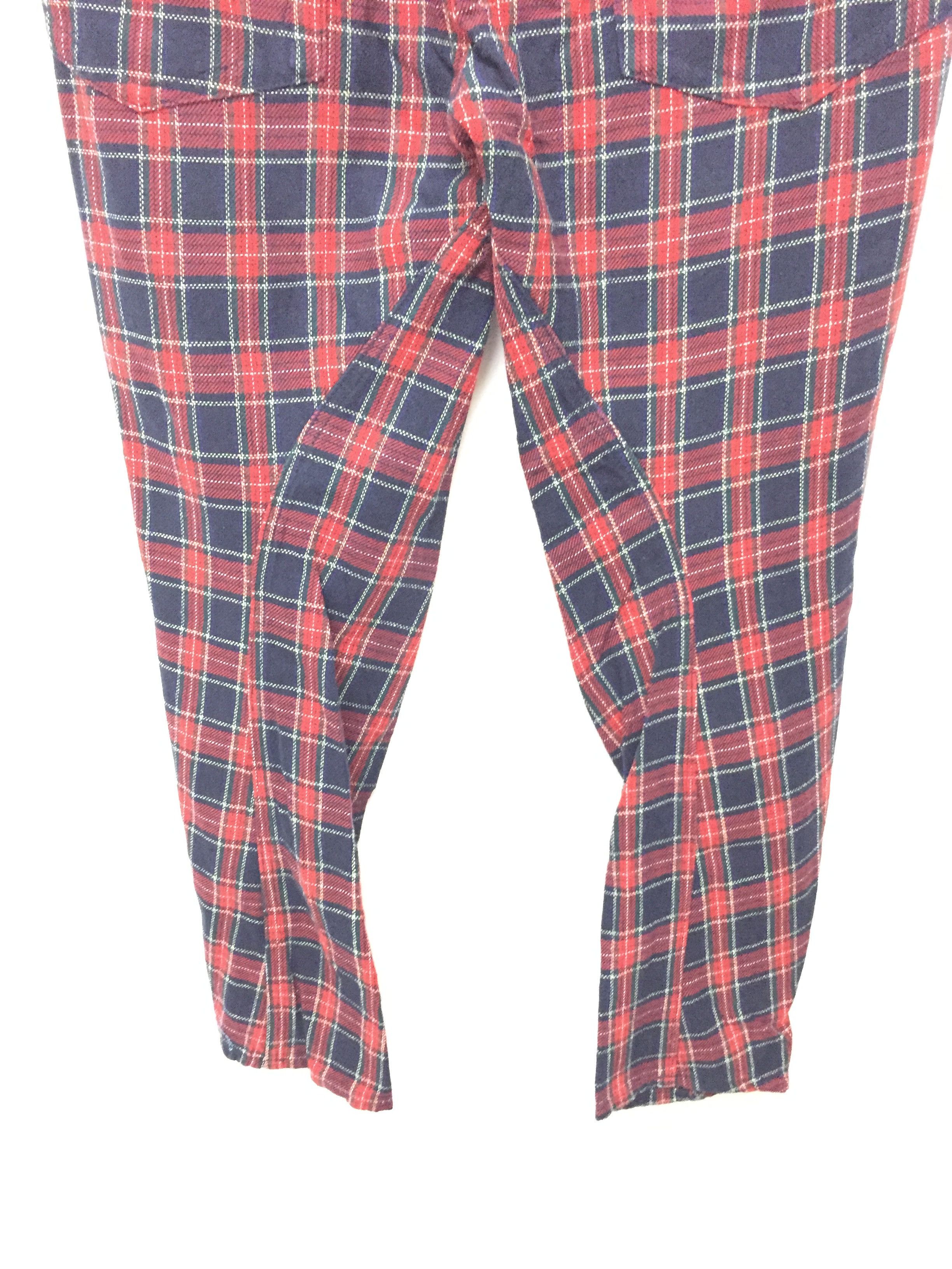 20471120 × Japanese Brand BIT BLUE Japanese Brand Asymmetrical TARTAN pants Size US 31 - 9 Thumbnail
