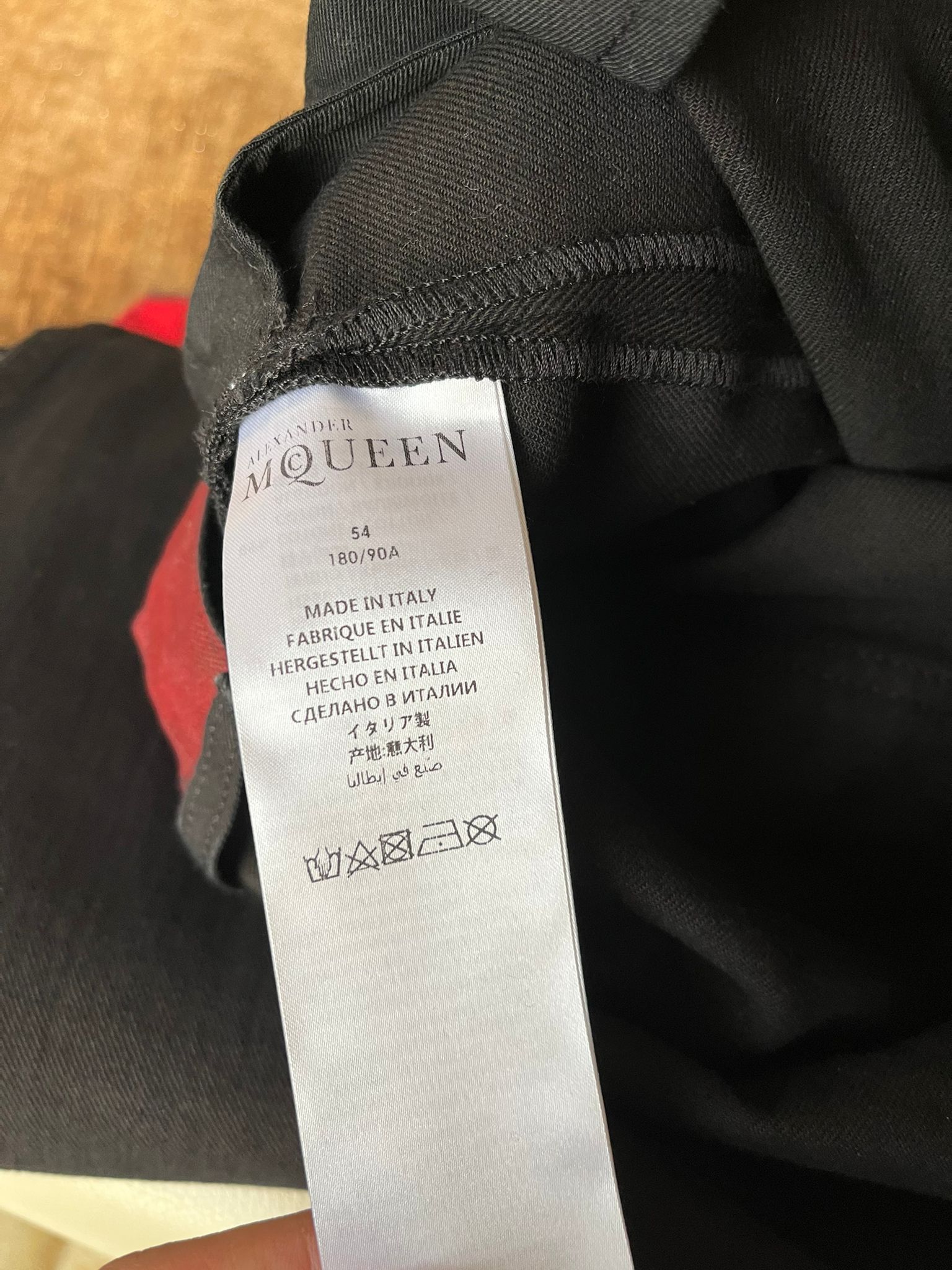Alexander McQueen Denim With Waxed Trim Detail in Black / Red Size US 38 / EU 54 - 15 Thumbnail