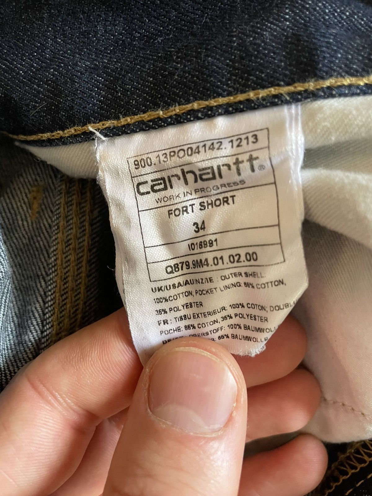 Carhartt Carhartt WIP Indigo Work Fatigue Fort Shorts denim size 34 Size US 34 / EU 50 - 5 Thumbnail