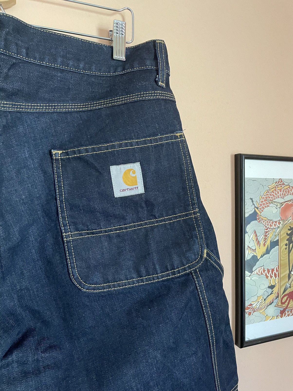 Carhartt Carhartt WIP Indigo Work Fatigue Fort Shorts denim size 34 Size US 34 / EU 50 - 3 Thumbnail
