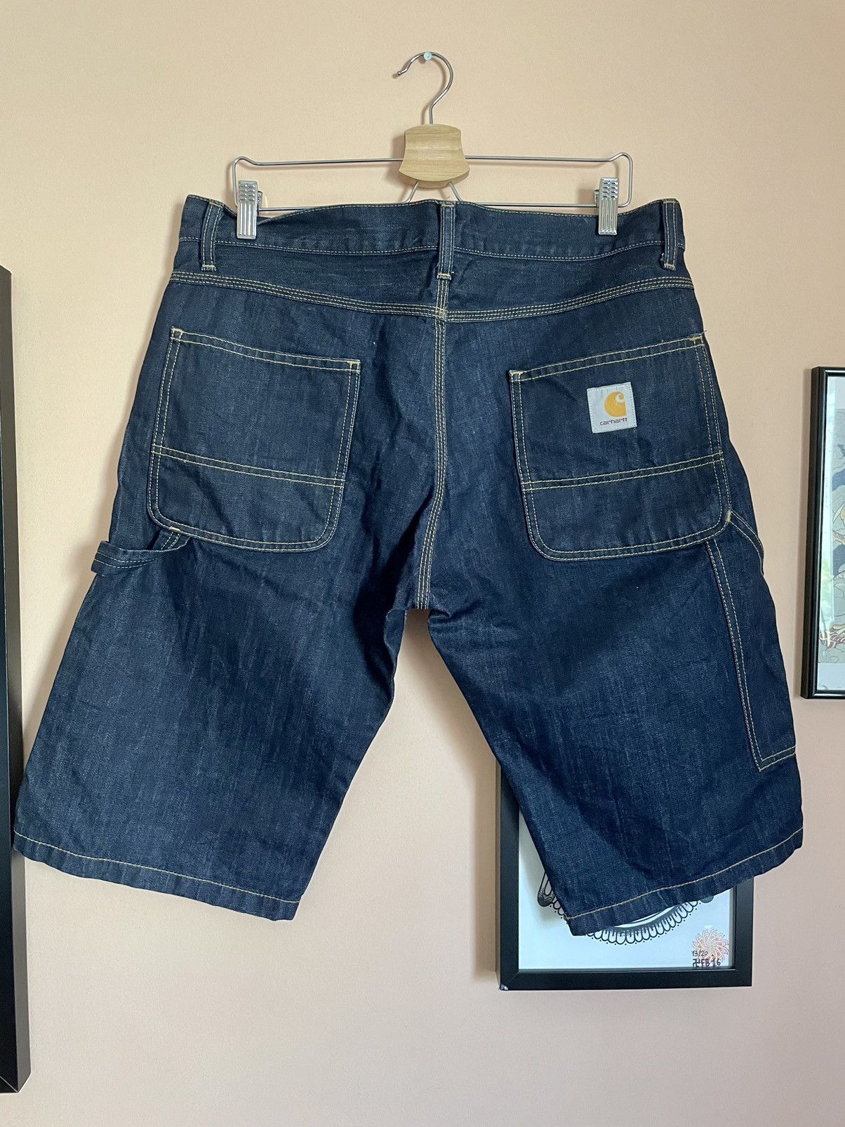 Carhartt Carhartt WIP Indigo Work Fatigue Fort Shorts denim size 34 Size US 34 / EU 50 - 1 Thumbnail