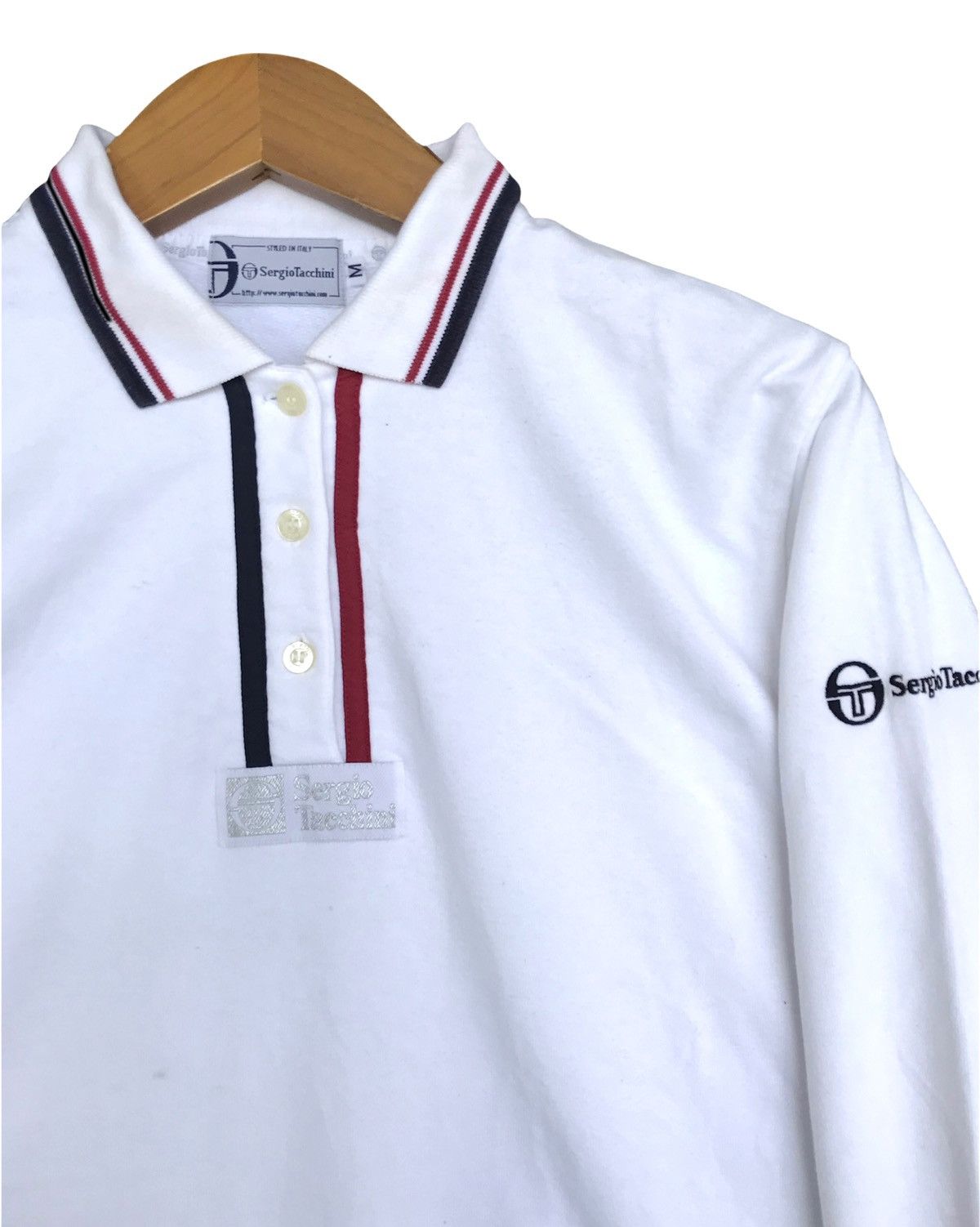 Sergio Tacchini Rare‼️Sergio Tacchini Polo Shirt Long Sleeve Embroided Size US M / EU 48-50 / 2 - 2 Thumbnail