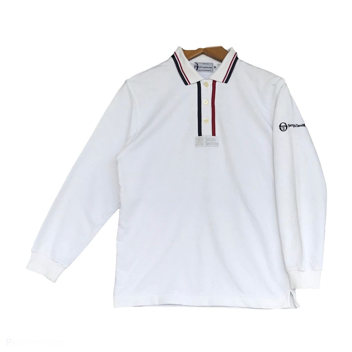 Sergio Tacchini Rare‼️Sergio Tacchini Polo Shirt Long Sleeve Embroided Size US M / EU 48-50 / 2 - 1 Thumbnail