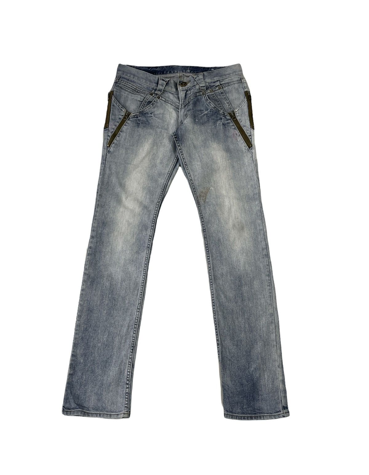 In The Attic × Japanese Brand × PPFM PPFM Zipper Punk Jeans Size US 30 / EU 46 - 2 Thumbnail