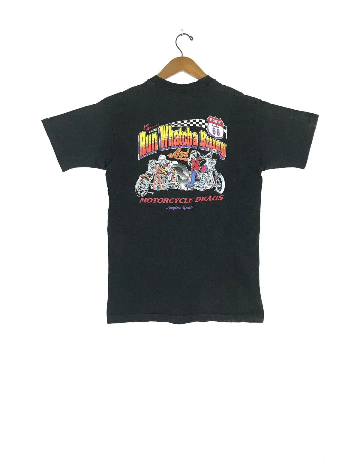 image of Vintage Bike Fest 96’ Run Whatcha Brung Made In Usa in Black, Men's (Size Large)