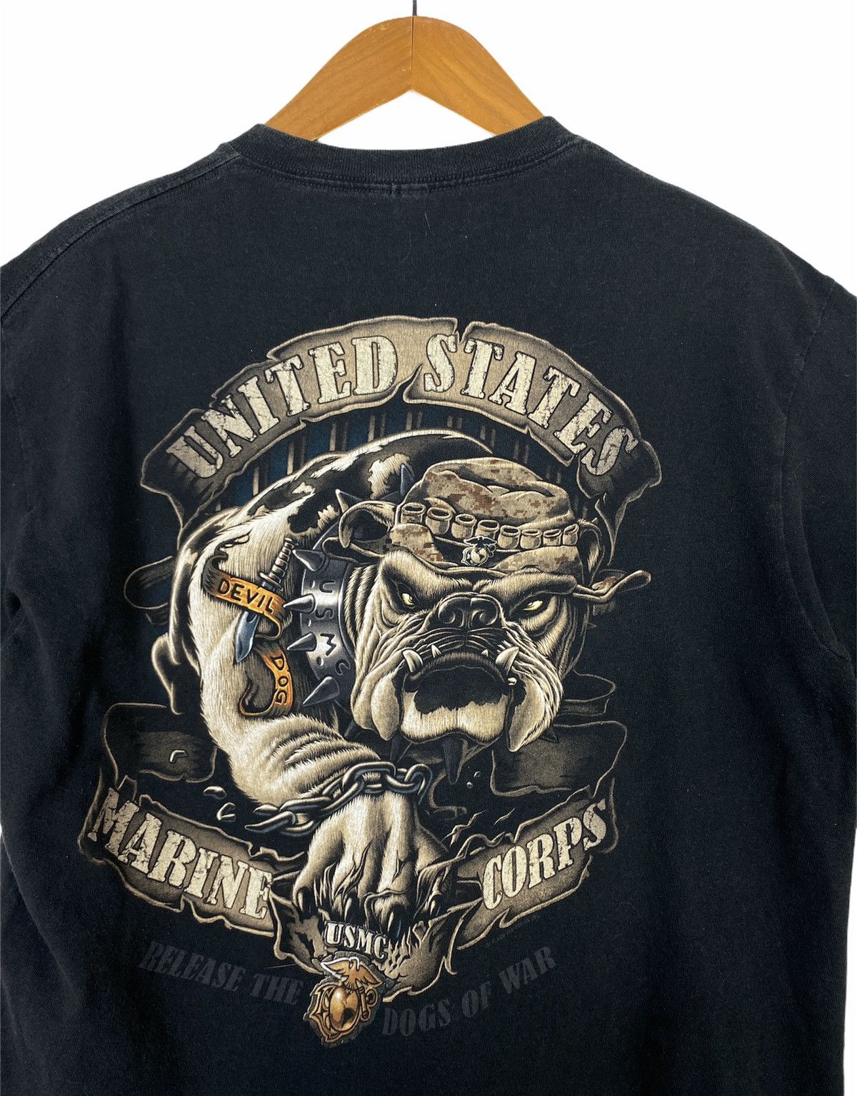 Vintage Rare‼️ Vintage Usmc Bull Dog T-Shirt Medium Size Size US M / EU 48-50 / 2 - 2 Thumbnail