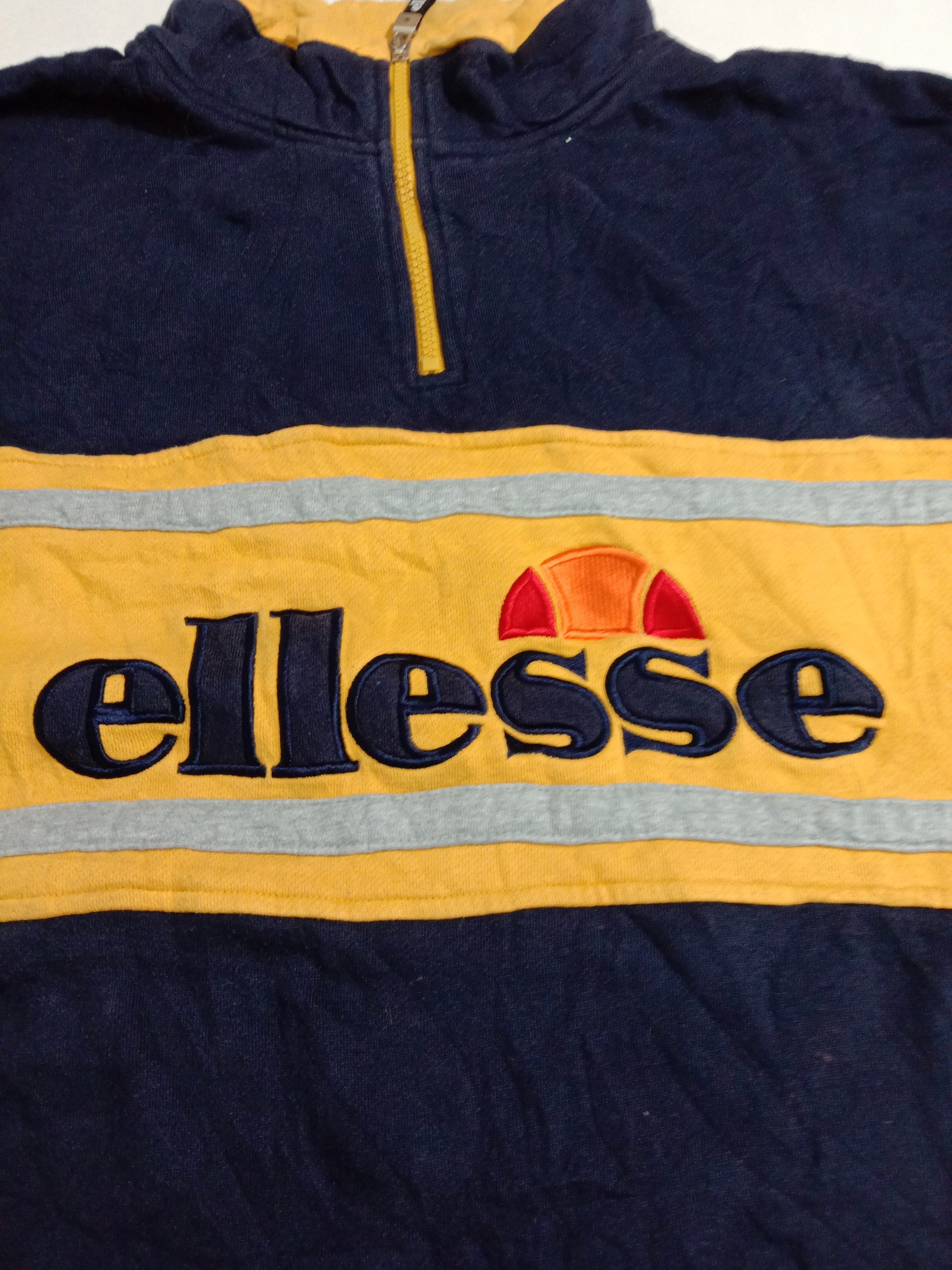 Ellesse Ellesse Sweatshirt Big Logo Yellow Blue Navy Size US L / EU 52-54 / 3 - 2 Thumbnail