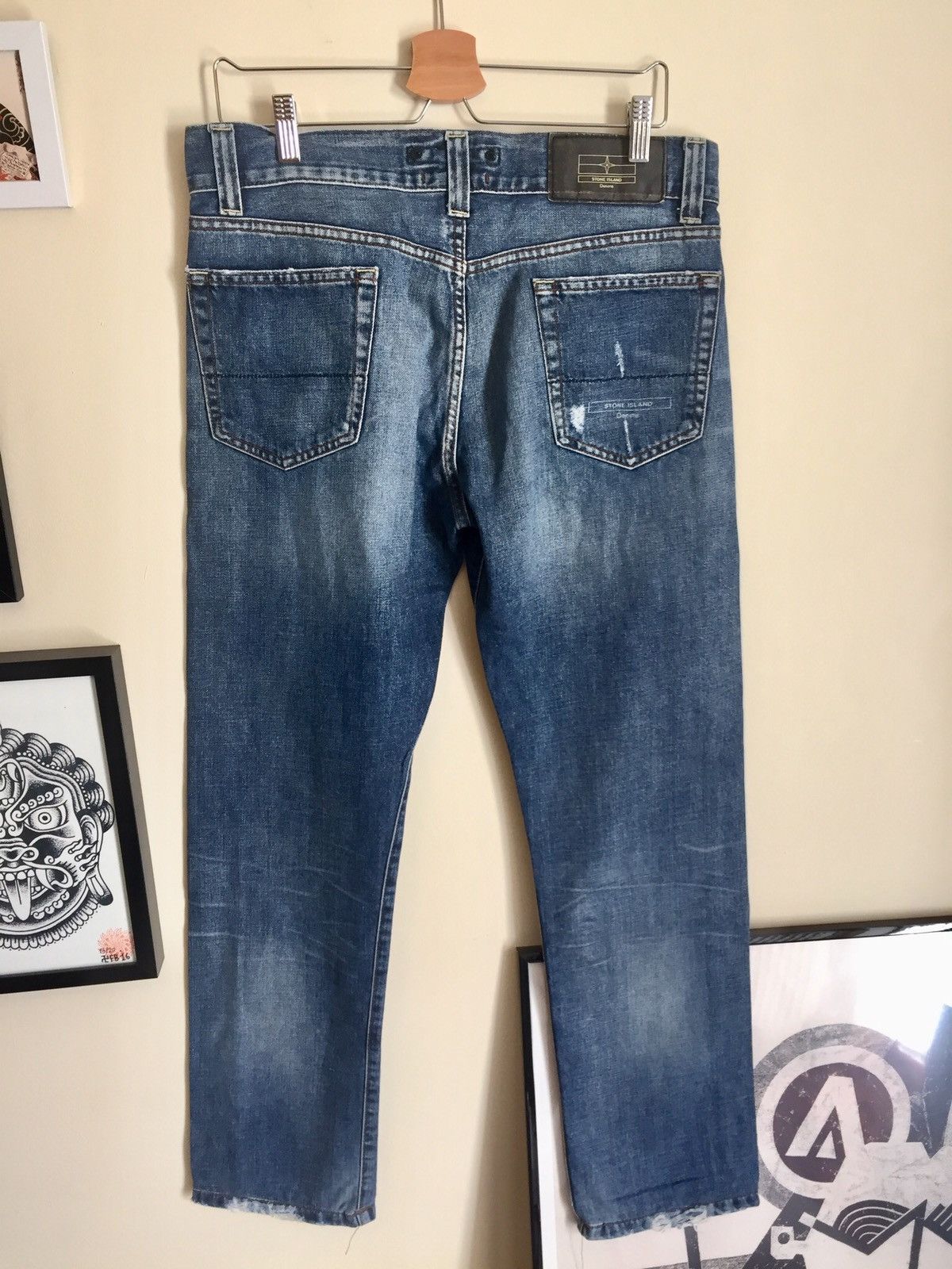 Stone Island Stone Island Indigo washed denim compass logo Jeans Size US 32 / EU 48 - 2 Thumbnail