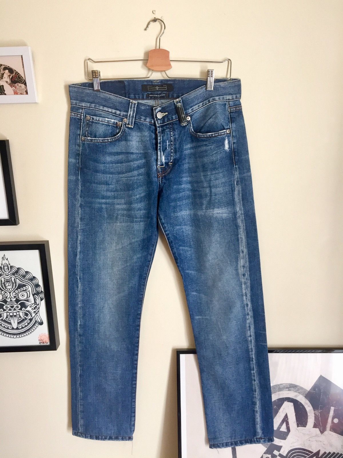 Stone Island Stone Island Indigo washed denim compass logo Jeans Size US 32 / EU 48 - 3 Thumbnail