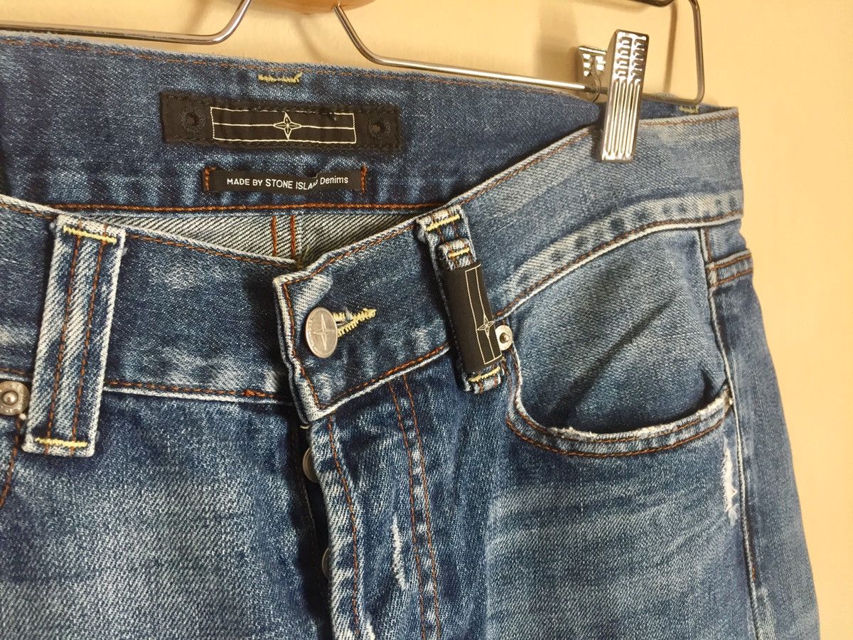 Stone Island Stone Island Indigo washed denim compass logo Jeans Size US 32 / EU 48 - 4 Thumbnail