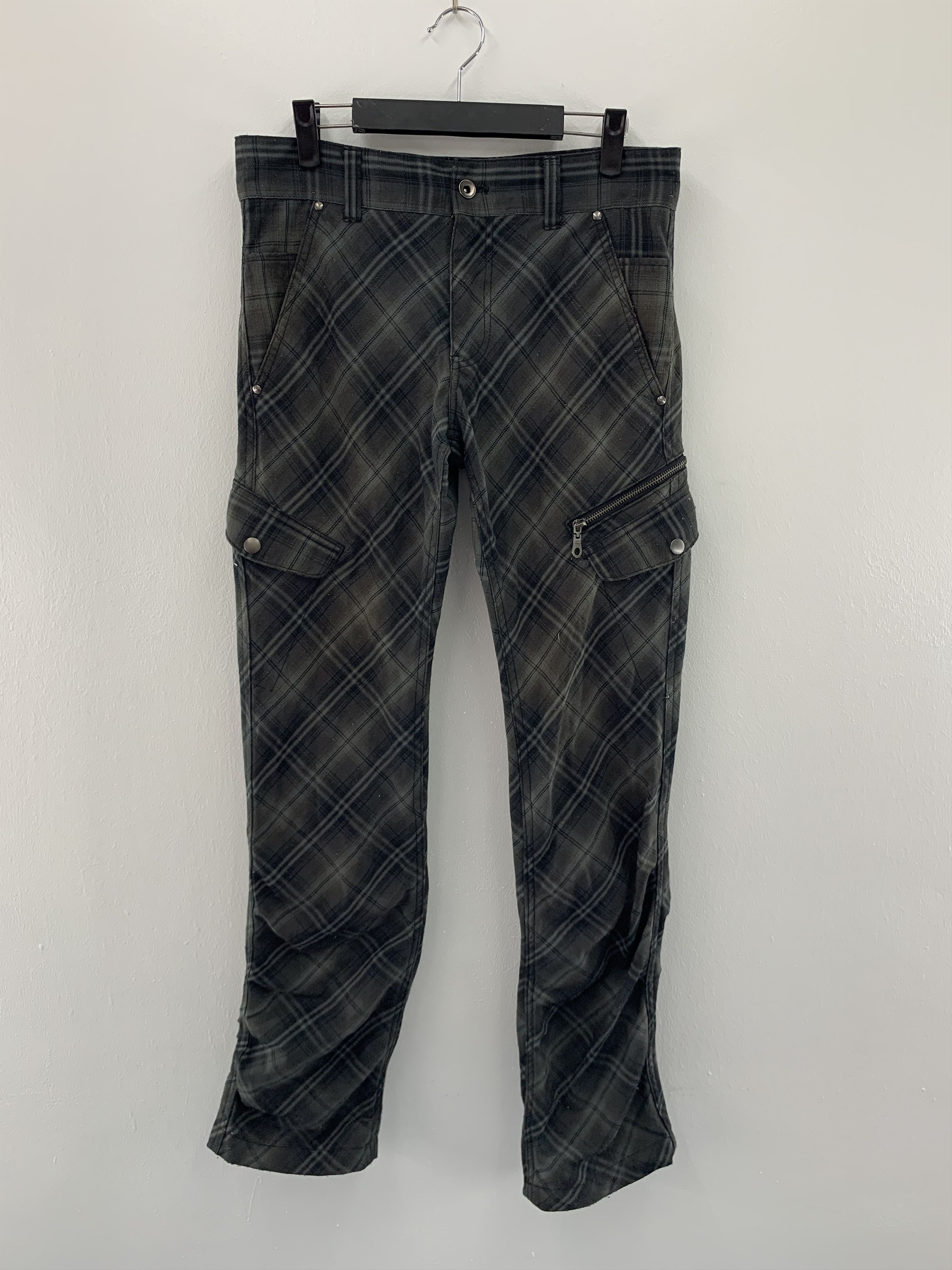 Vintage Cargo Pants Pattern Drawstring Side Ruched