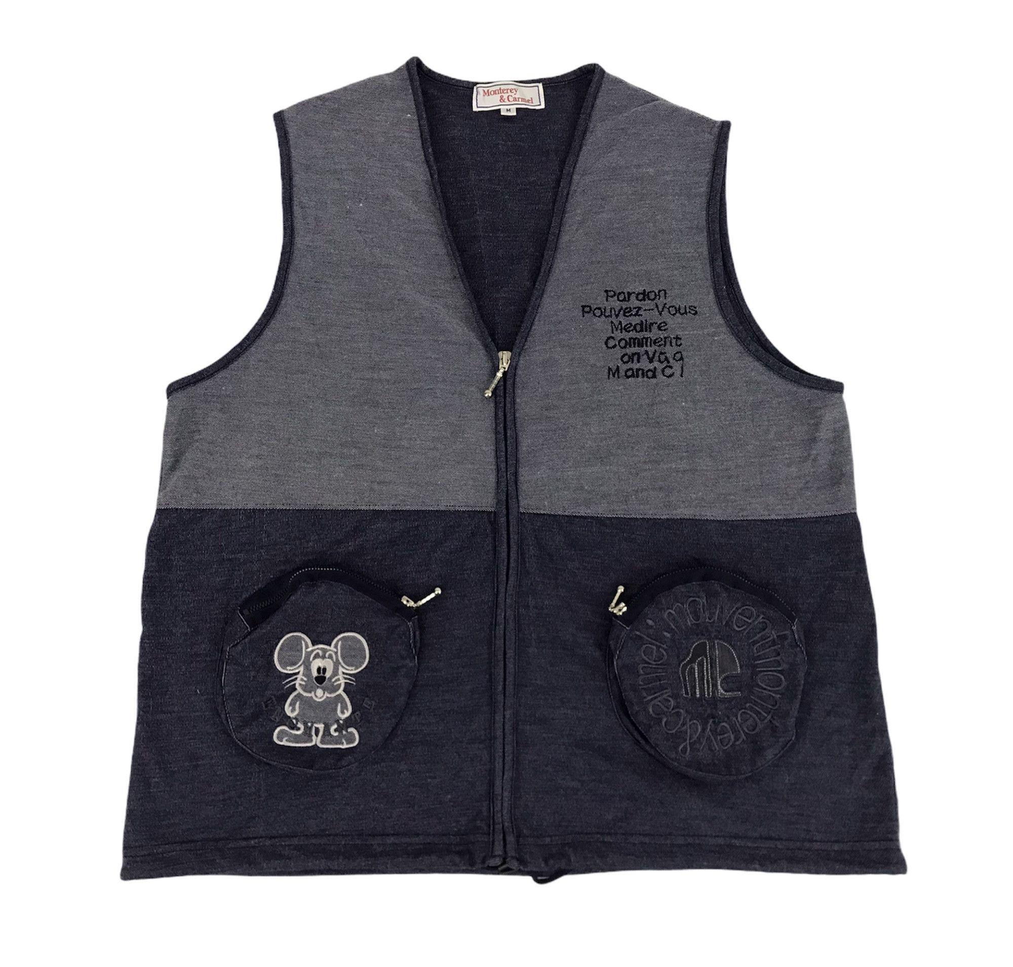 Vintage Morterey & Carmel Lazy Fellow Embroidery Vest Jacket Size US M / EU 48-50 / 2 - 1 Thumbnail