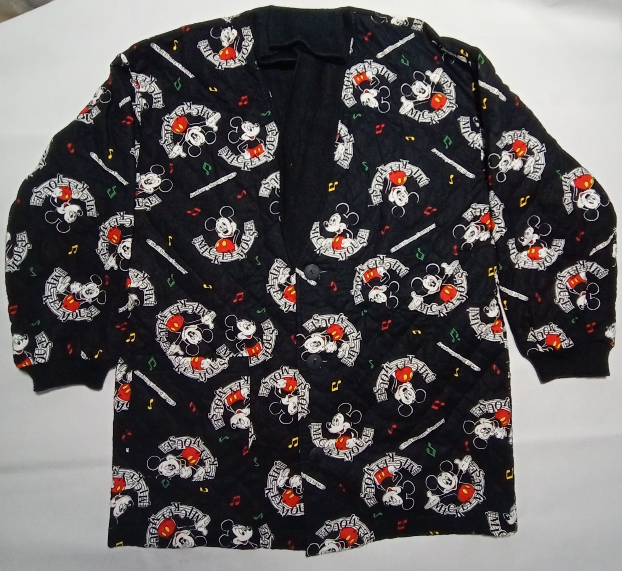 Cartoon Network Vintage Walt Disney Mickey Mouse Music Quilted Padded Jacket Size US L / EU 52-54 / 3 - 1 Thumbnail