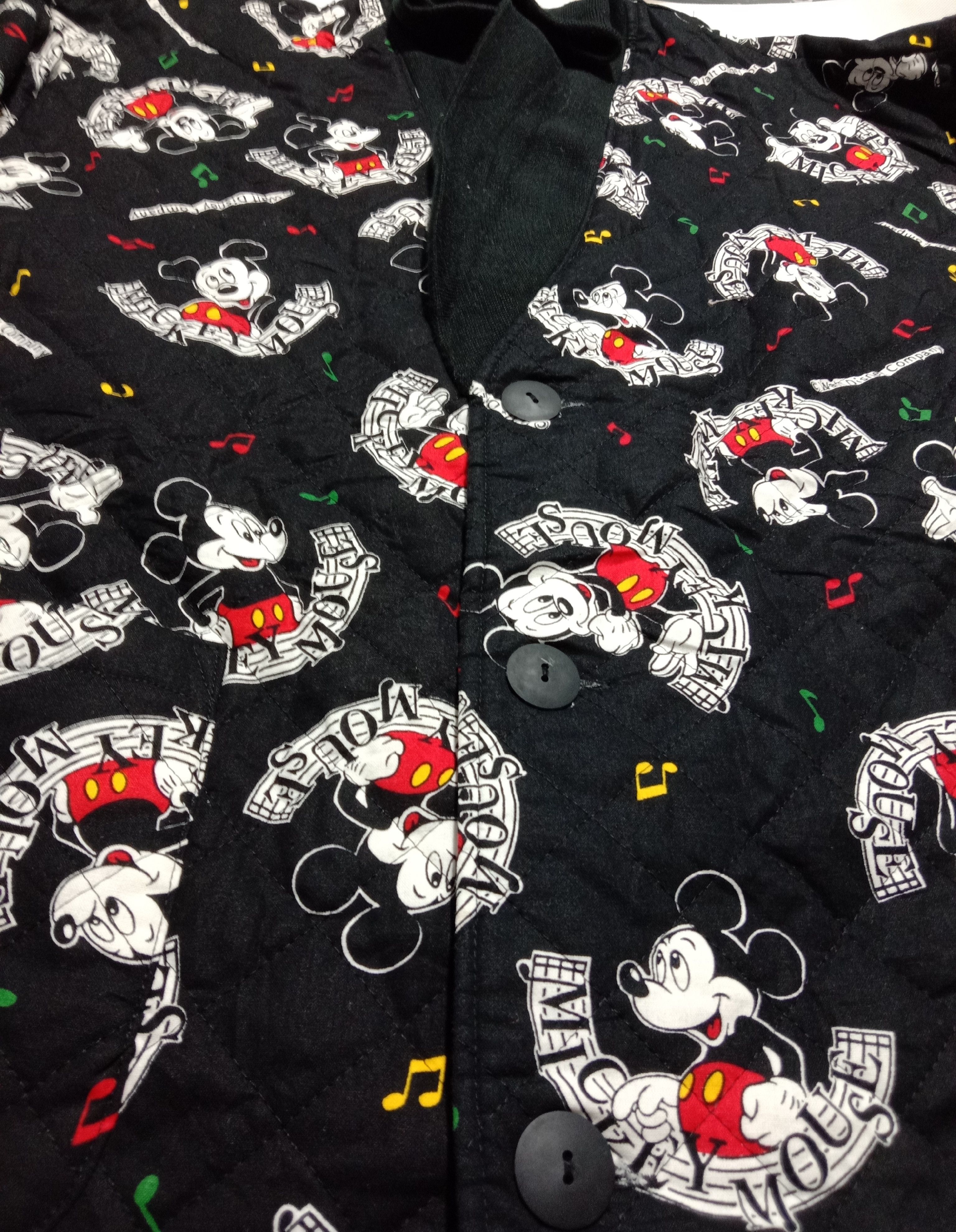 Cartoon Network Vintage Walt Disney Mickey Mouse Music Quilted Padded Jacket Size US L / EU 52-54 / 3 - 3 Thumbnail