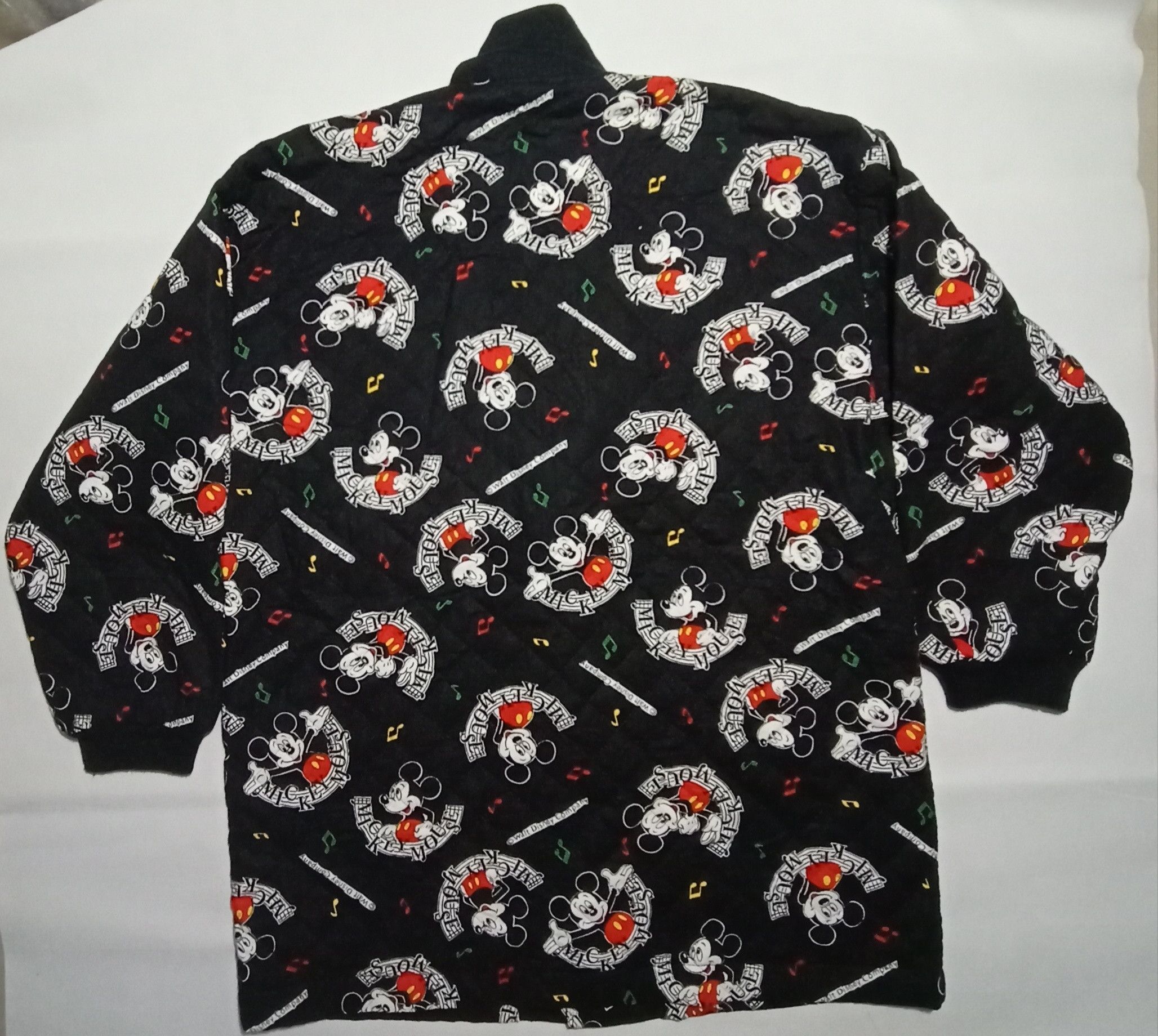 Cartoon Network Vintage Walt Disney Mickey Mouse Music Quilted Padded Jacket Size US L / EU 52-54 / 3 - 2 Thumbnail