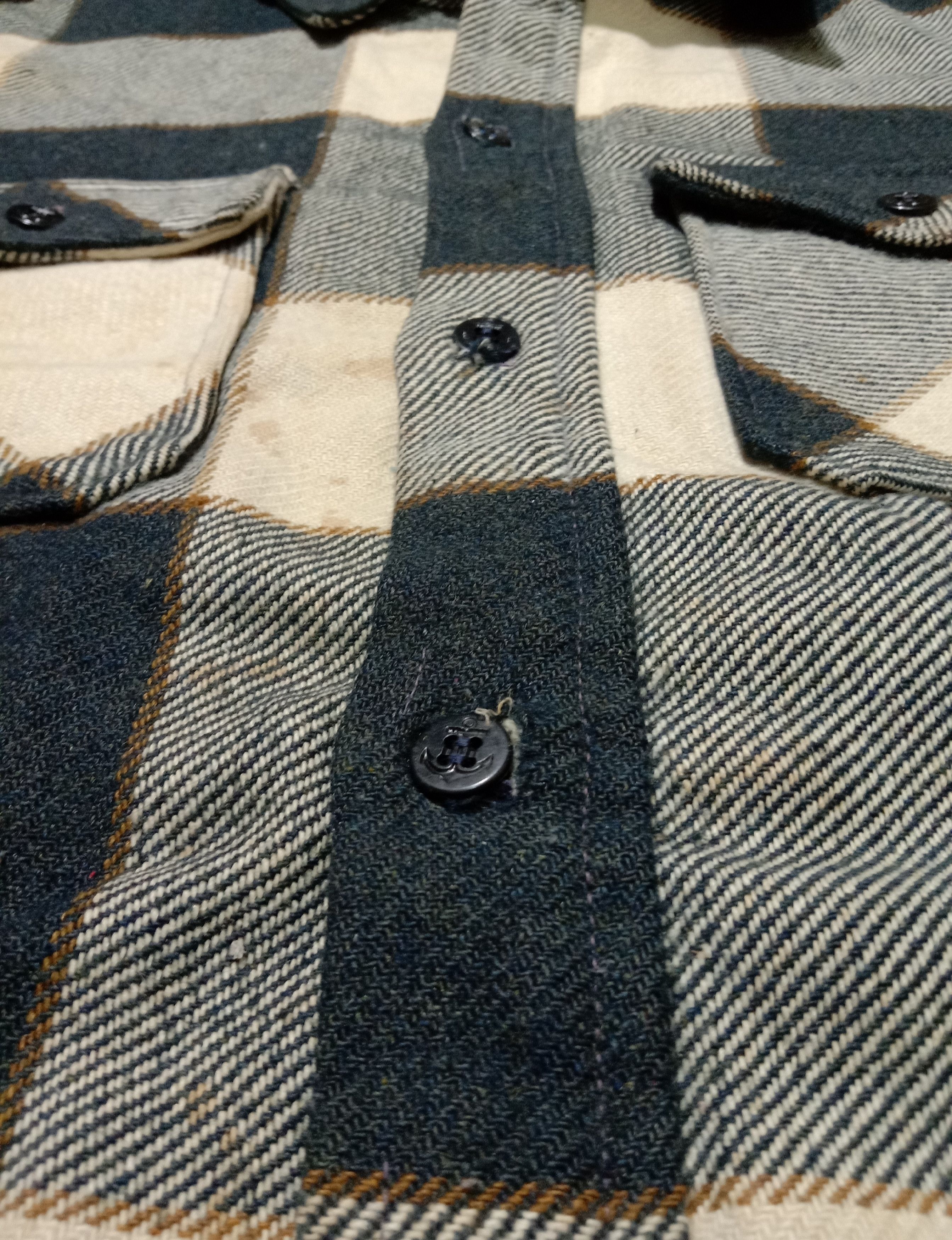 Flannel Vintage 80s OAKBROOK Sears Sherpa Tartan Plaid Checked Size US XL / EU 56 / 4 - 3 Thumbnail