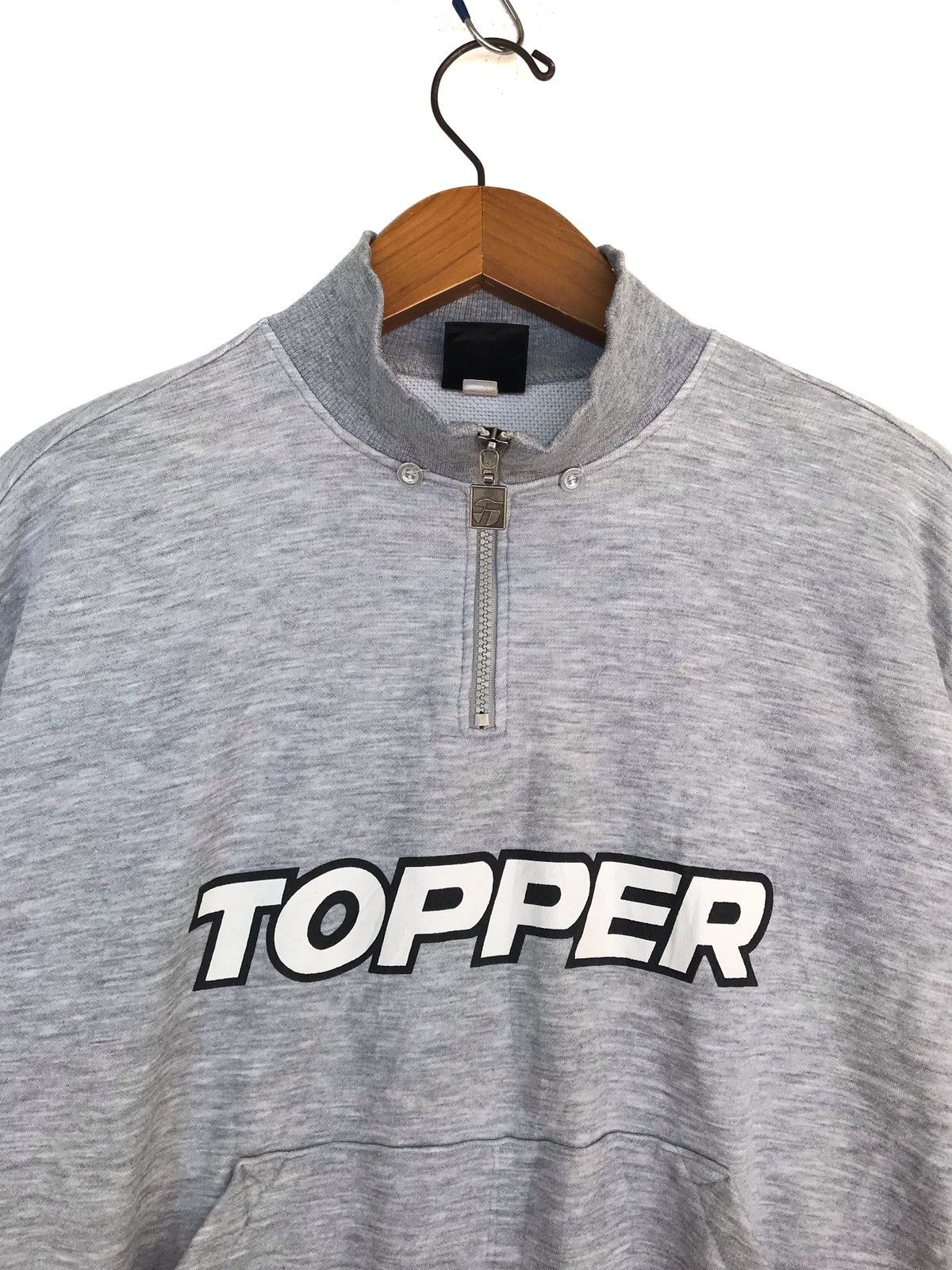 Japanese Brand RARE‼️Topper Spell Out Sweatshirt Half zip Medium Size Size US M / EU 48-50 / 2 - 2 Thumbnail