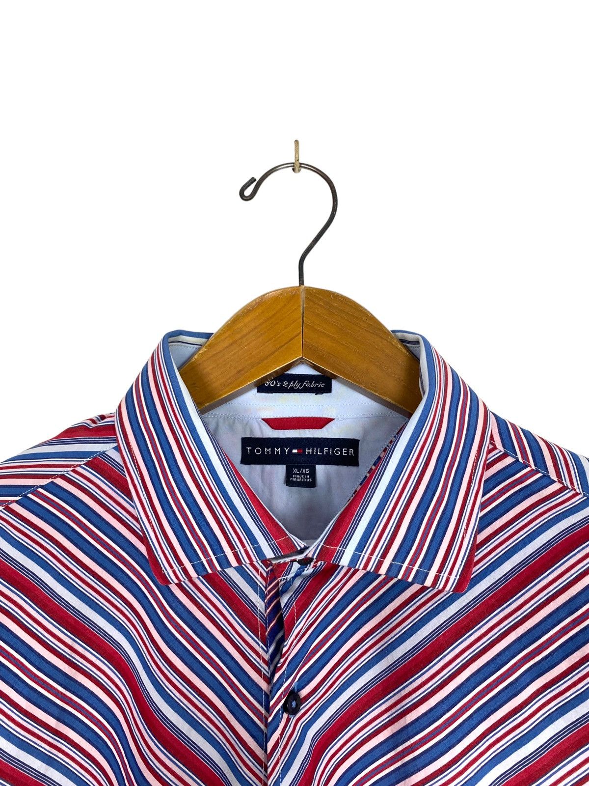 Tommy Hilfiger Rare‼️ Tommy Hilfiger Button Up Stripe Shirt Size US XL / EU 56 / 4 - 3 Thumbnail