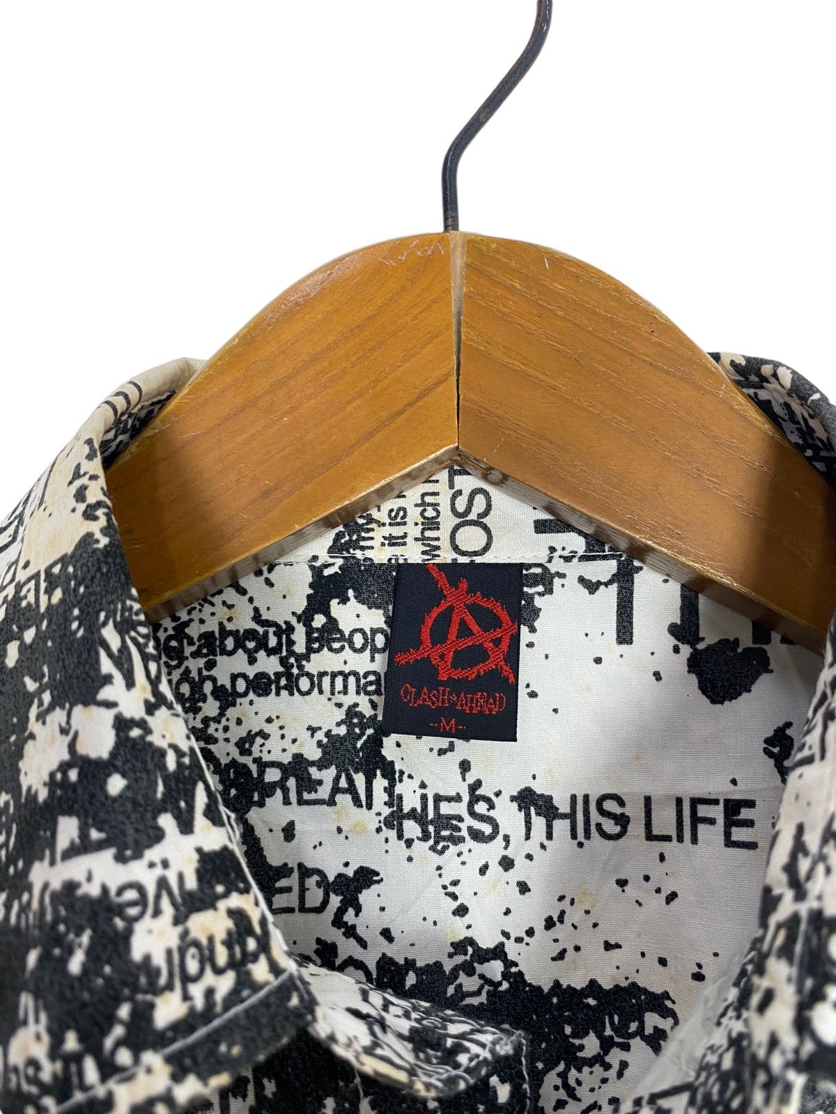 Japanese Brand Clash of Ahead Punk Gengster All Overprint Long Sleeve Shirt Size US S / EU 44-46 / 1 - 4 Thumbnail