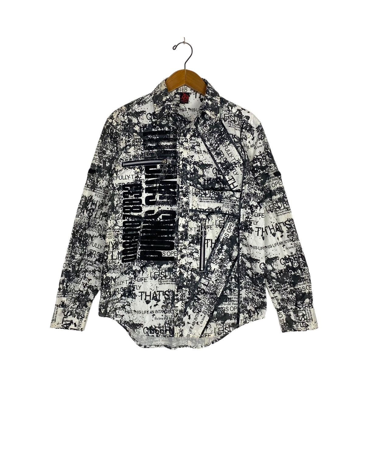 Japanese Brand Clash of Ahead Punk Gengster All Overprint Long Sleeve Shirt Size US S / EU 44-46 / 1 - 1 Thumbnail