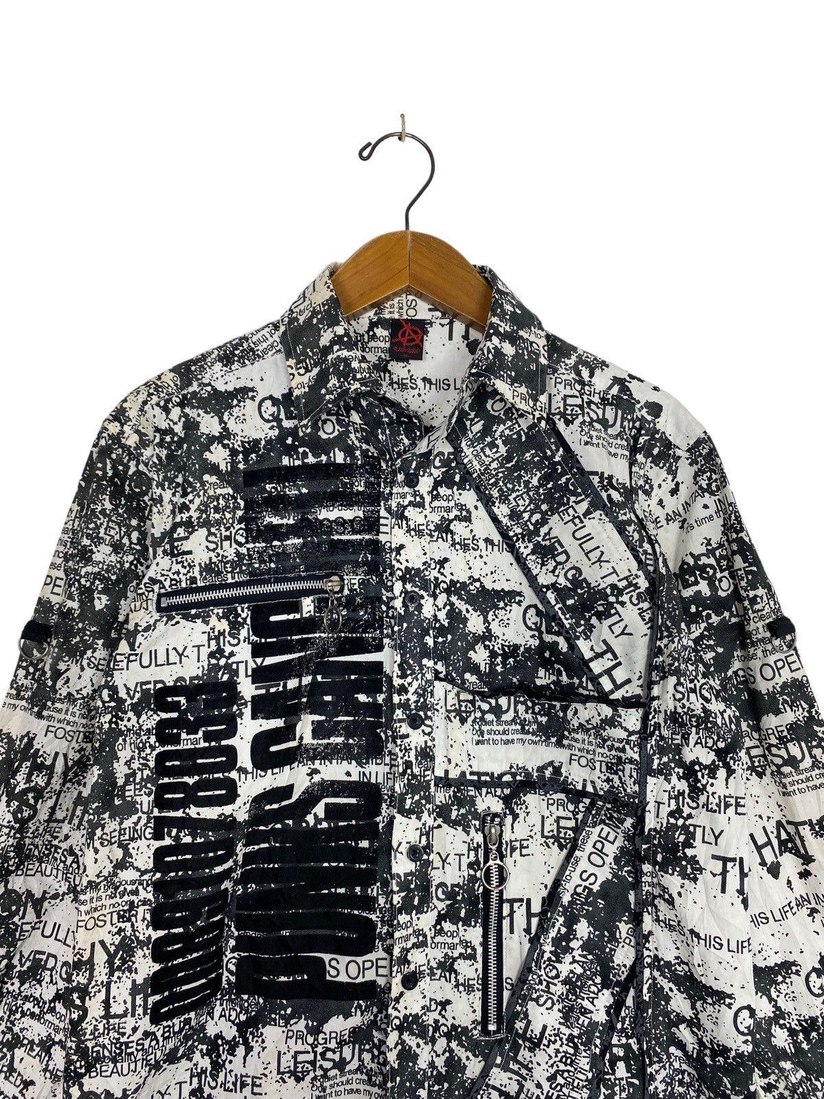 Japanese Brand Clash of Ahead Punk Gengster All Overprint Long Sleeve Shirt Size US S / EU 44-46 / 1 - 2 Thumbnail