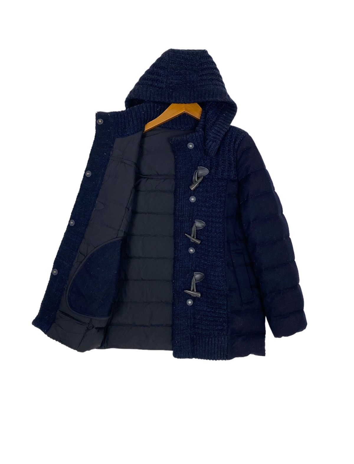 Japanese Brand Rare‼️ Anayi Wool Hoodie Duffle Puffer Coat Size M / US 6-8 / IT 42-44 - 2 Thumbnail