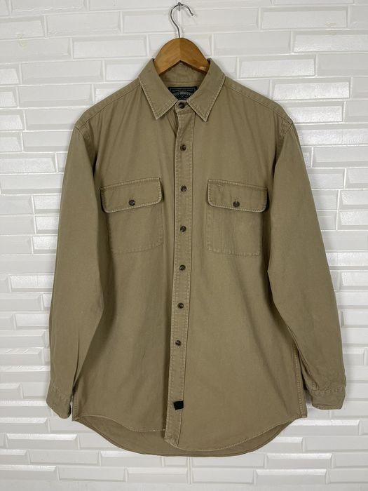 RRL Ralph Lauren Vintage Inspired Rustic Plaid Cotton Work Shirt