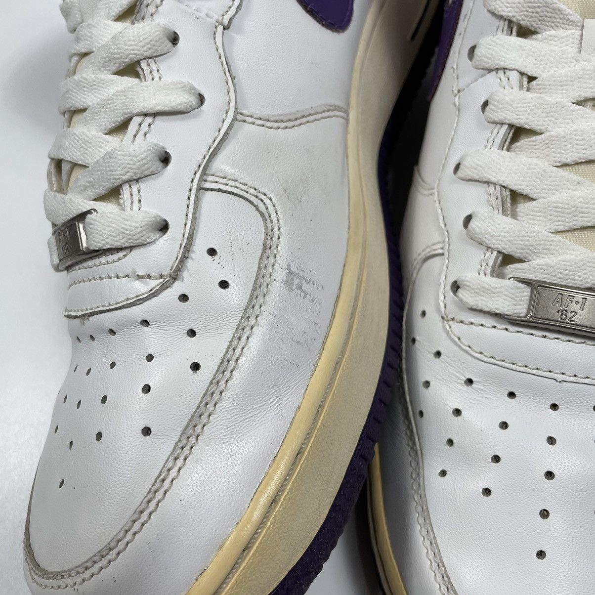 Nike 2010 Nike Air Force 1 Mid White Purple Size US 10 / EU 43 - 5 Thumbnail