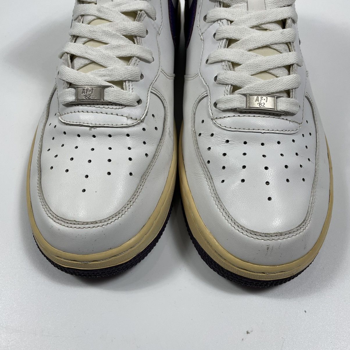 Nike 2010 Nike Air Force 1 Mid White Purple Size US 10 / EU 43 - 4 Thumbnail