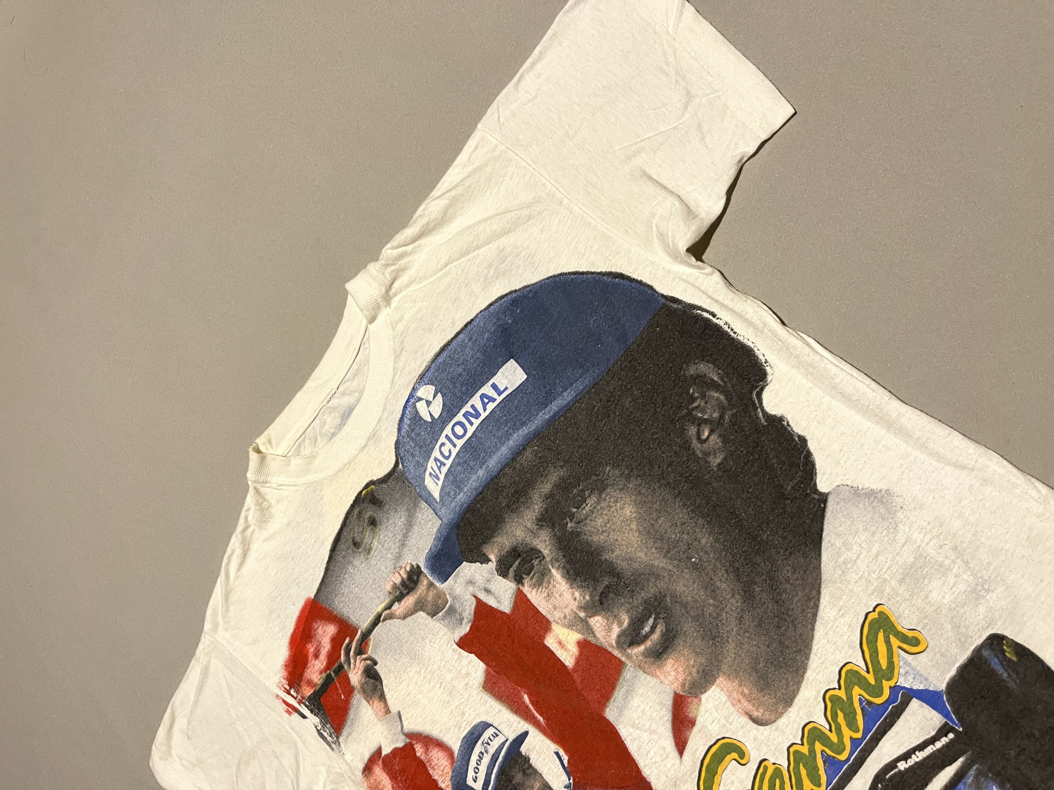 Formula 1 Ayrton Senna Vintage All Over Overprint Single Stitch Tshirt Size US M / EU 48-50 / 2 - 5 Thumbnail