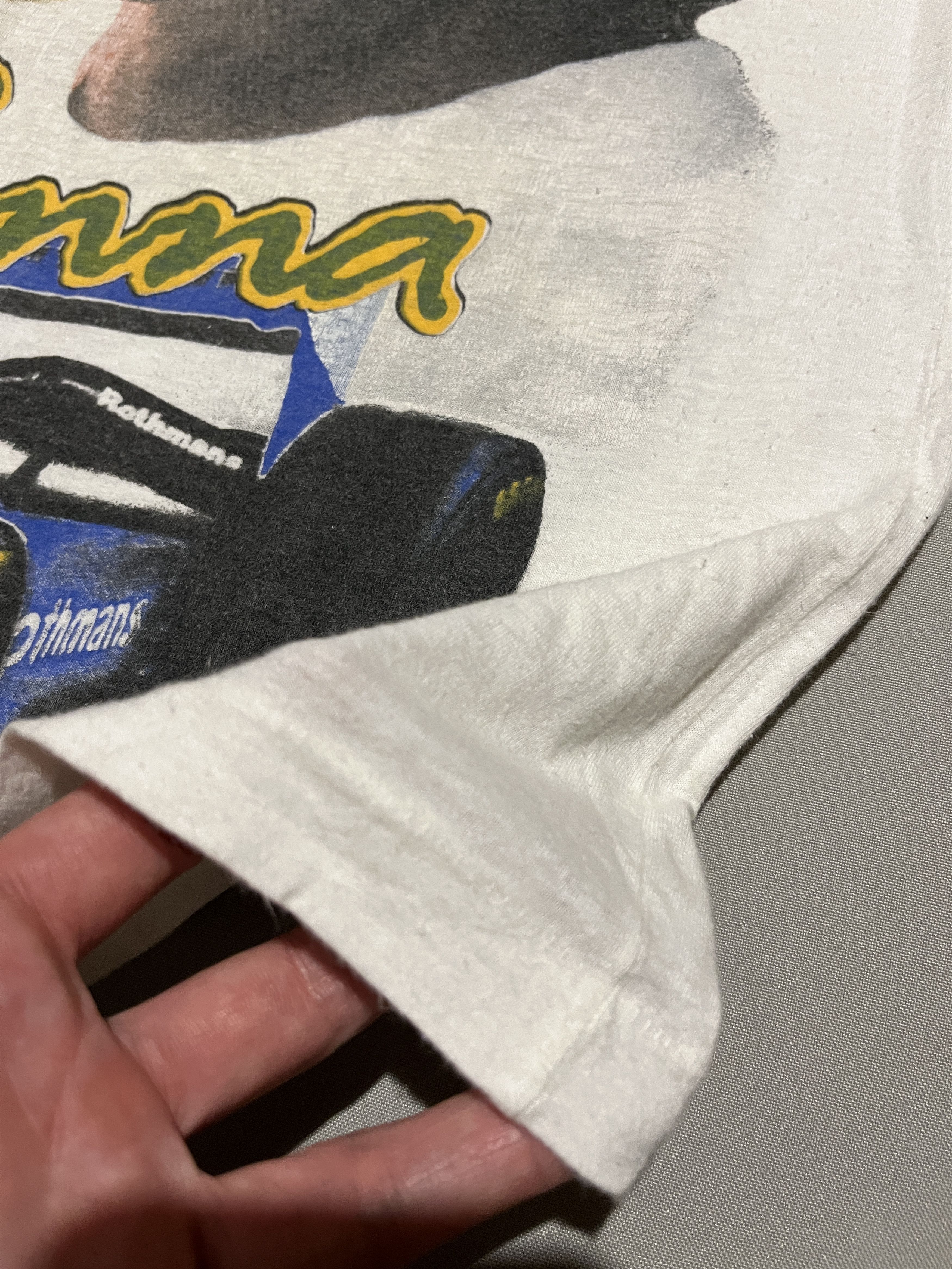 Formula 1 Ayrton Senna Vintage All Over Overprint Single Stitch Tshirt Size US M / EU 48-50 / 2 - 8 Thumbnail