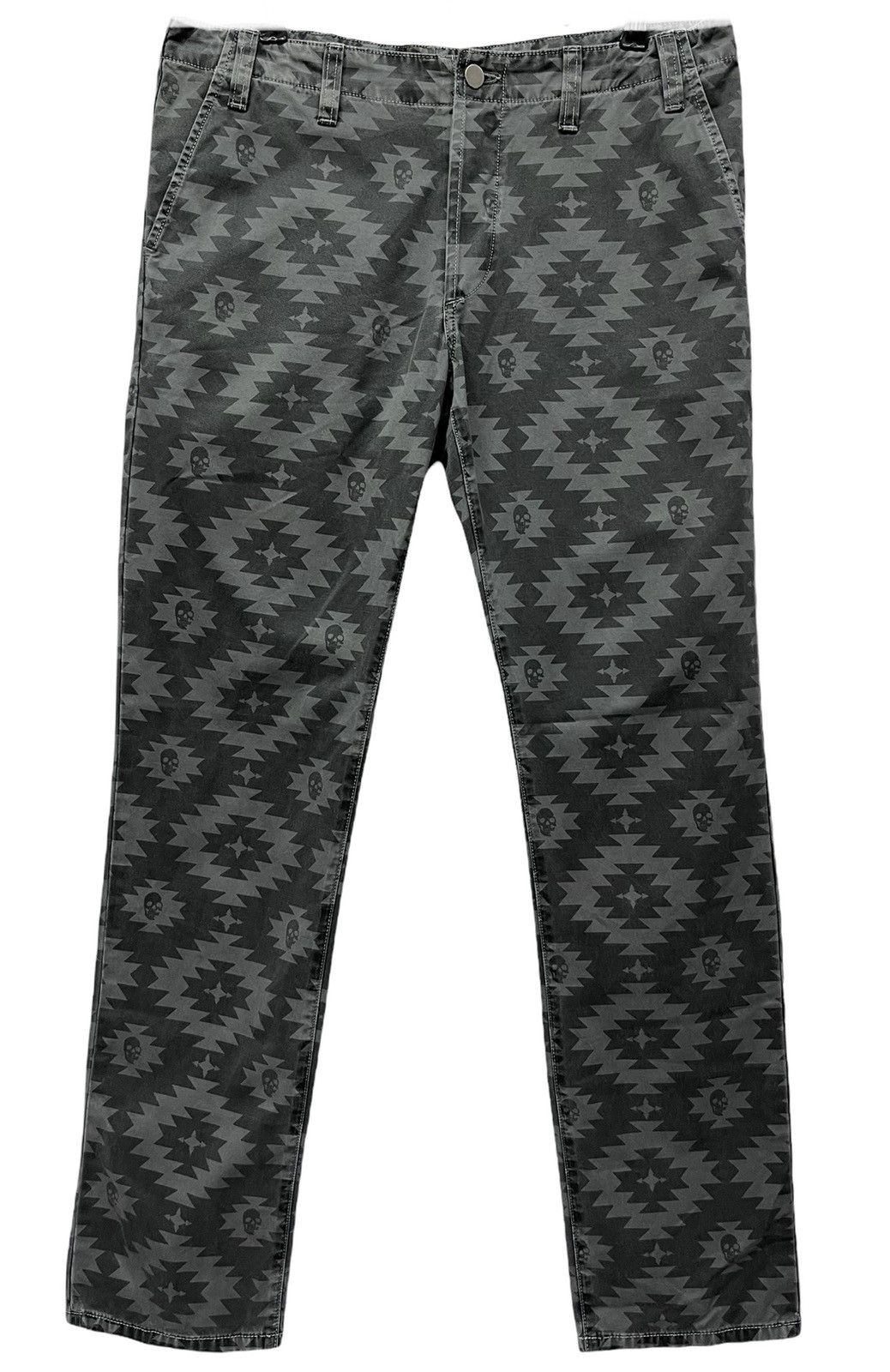 Native BEST OFFER! RARE Vtg KELLY COLE Native Skull Design Pants Size US 33 - 1 Thumbnail