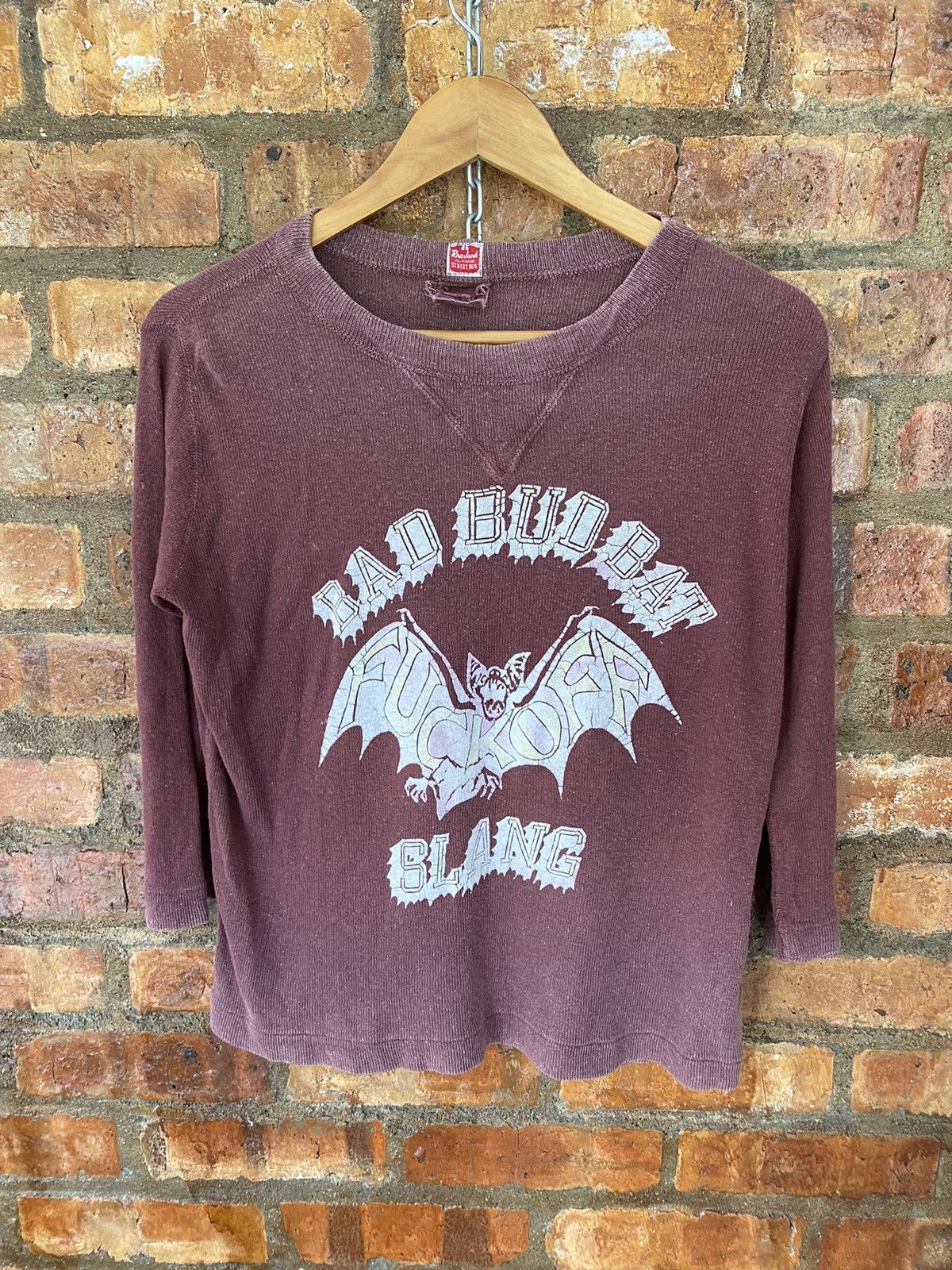 20471120 × Beauty Beast × Japanese Brand 90s RNA DNA FUCK OFF bad Bud bat 3/4 sleeve Size US S / EU 44-46 / 1 - 2 Thumbnail