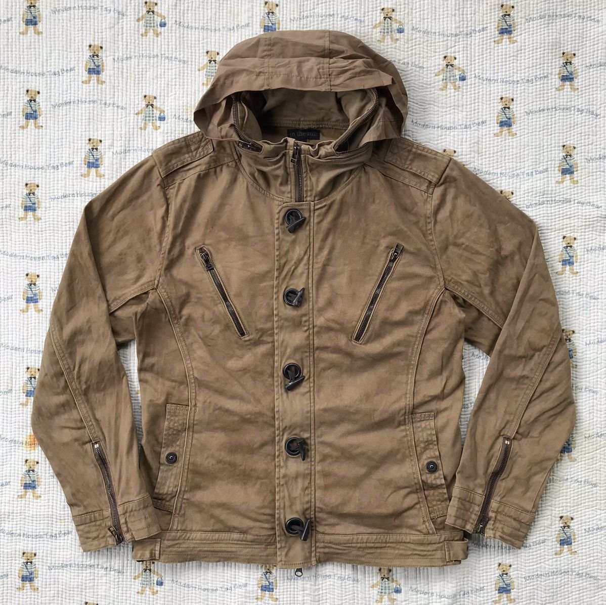 image of Vintage In The Attic Tactical Jacket in Brown, Men's (Size Medium)