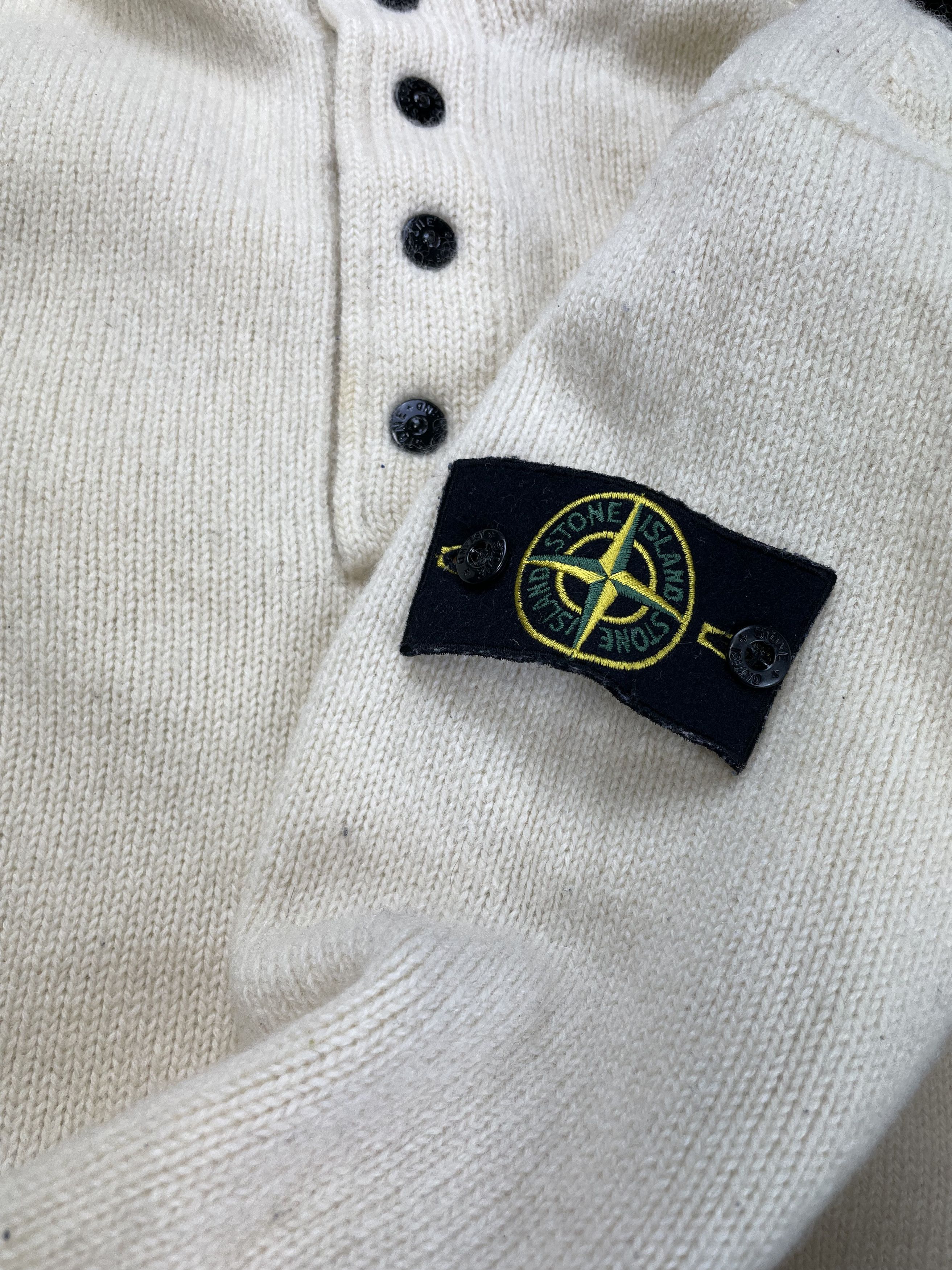 Stone Island × Vintage Stone Island High Neck Button Sweater Vintage Size US M / EU 48-50 / 2 - 4 Thumbnail