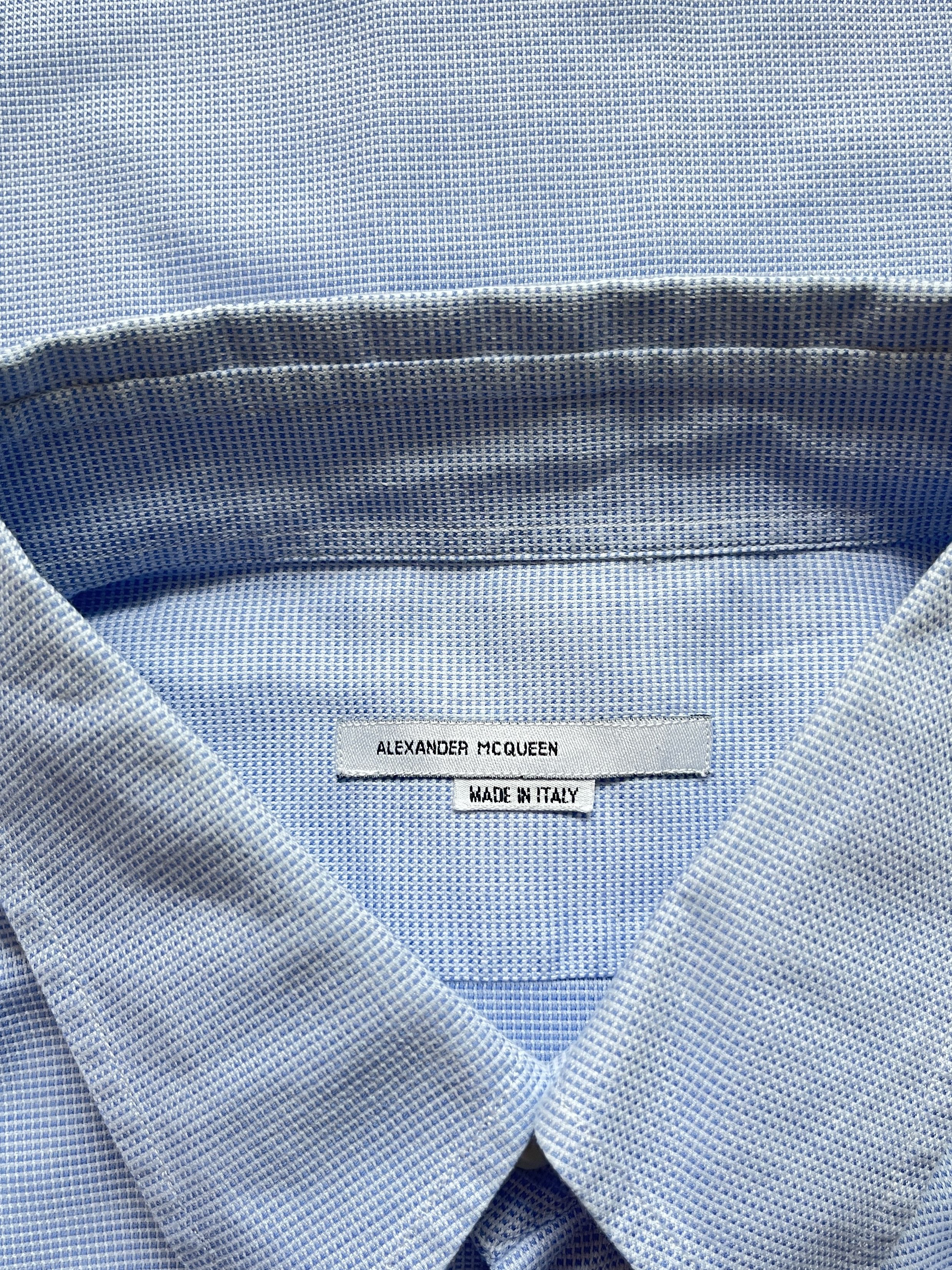 Alexander McQueen ⚡️QUICK SALE⚡️1990's Alexander McQueen Blue Button up Shirt Size US XL / EU 56 / 4 - 3 Thumbnail