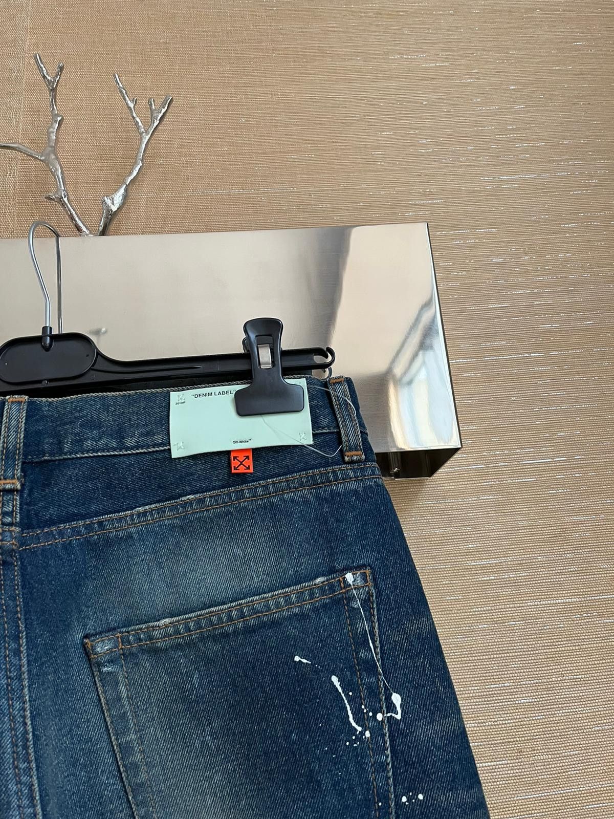 Off-White Paper Clip Hem Zip Jeans in Dark Blue Color Size US 30 / EU 46 - 15 Thumbnail