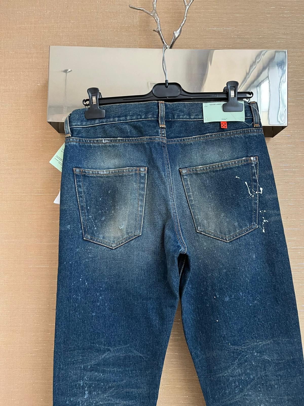 Off-White Paper Clip Hem Zip Jeans in Dark Blue Color Size US 30 / EU 46 - 12 Thumbnail