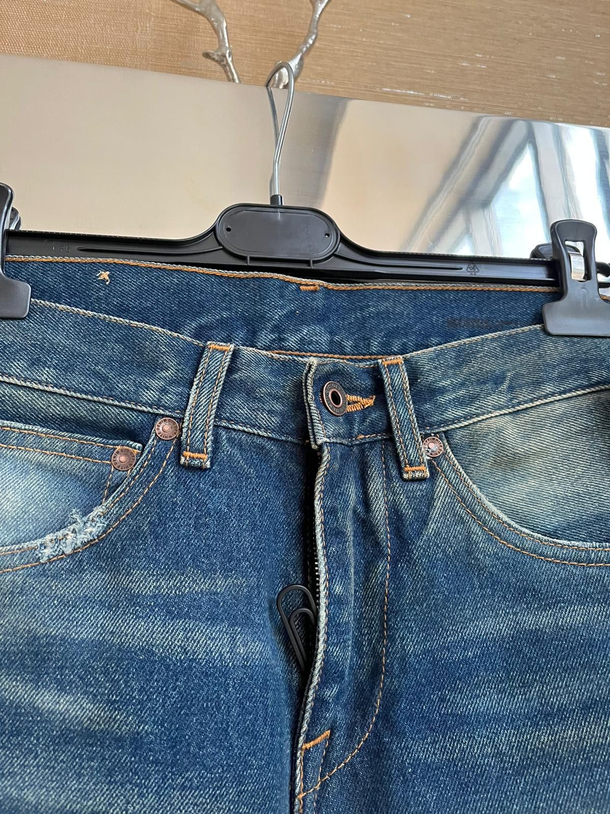 Off-White Paper Clip Hem Zip Jeans in Dark Blue Color Size US 30 / EU 46 - 5 Thumbnail