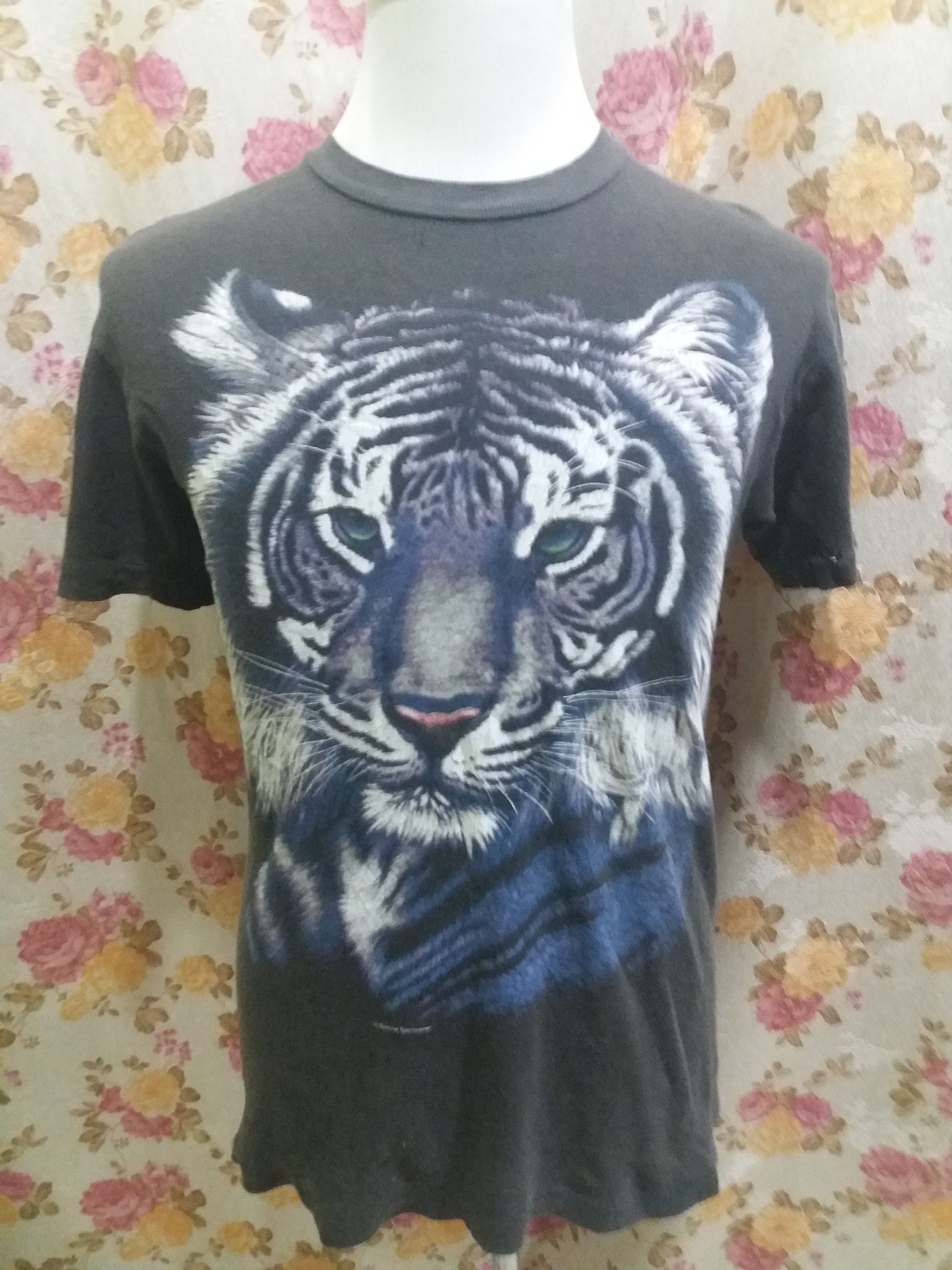 Vintage Tiger over print Graphic Tee Vintage Shirts Size US M / EU 48-50 / 2 - 1 Thumbnail
