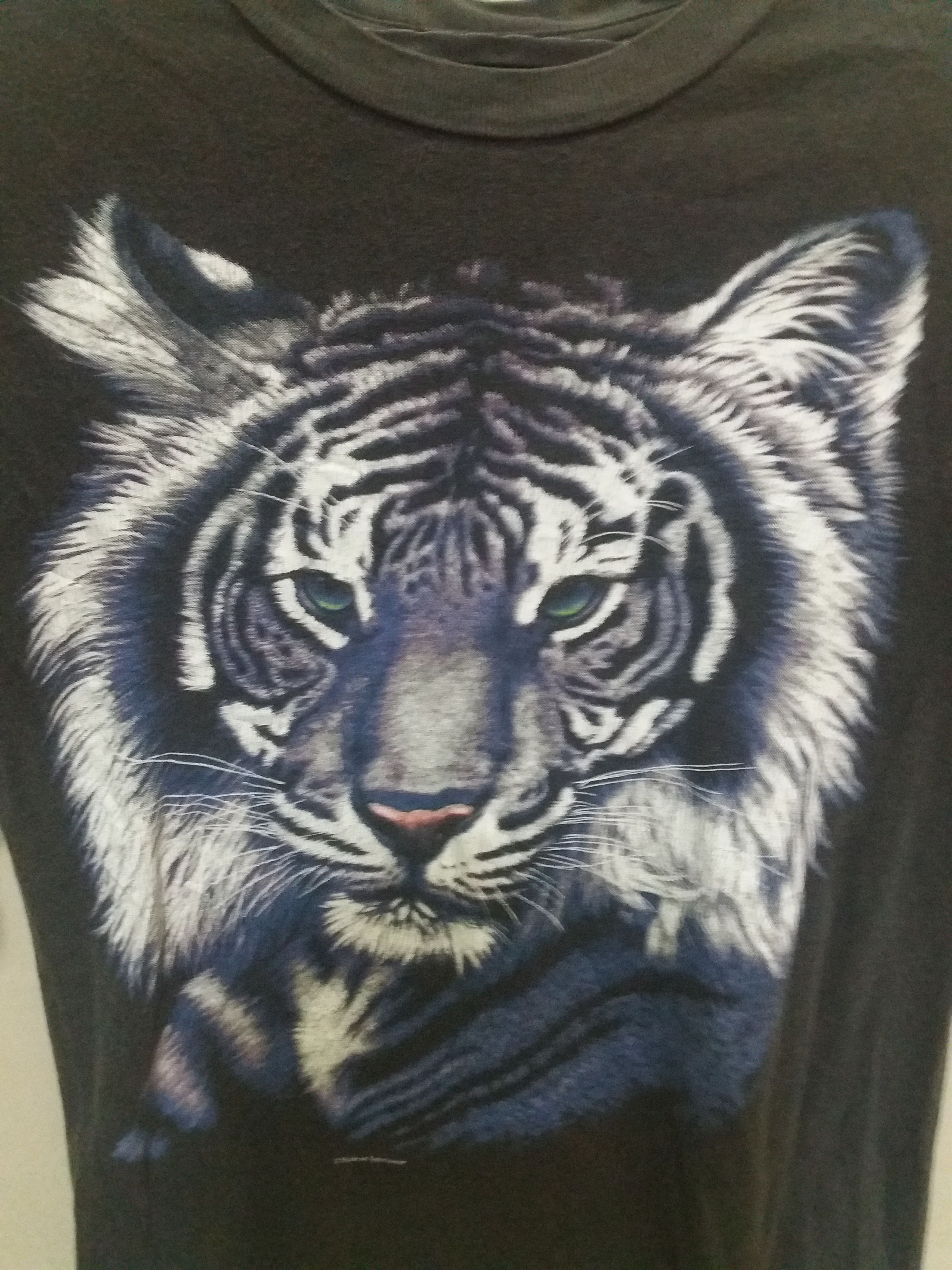 Vintage Tiger over print Graphic Tee Vintage Shirts Size US M / EU 48-50 / 2 - 3 Thumbnail
