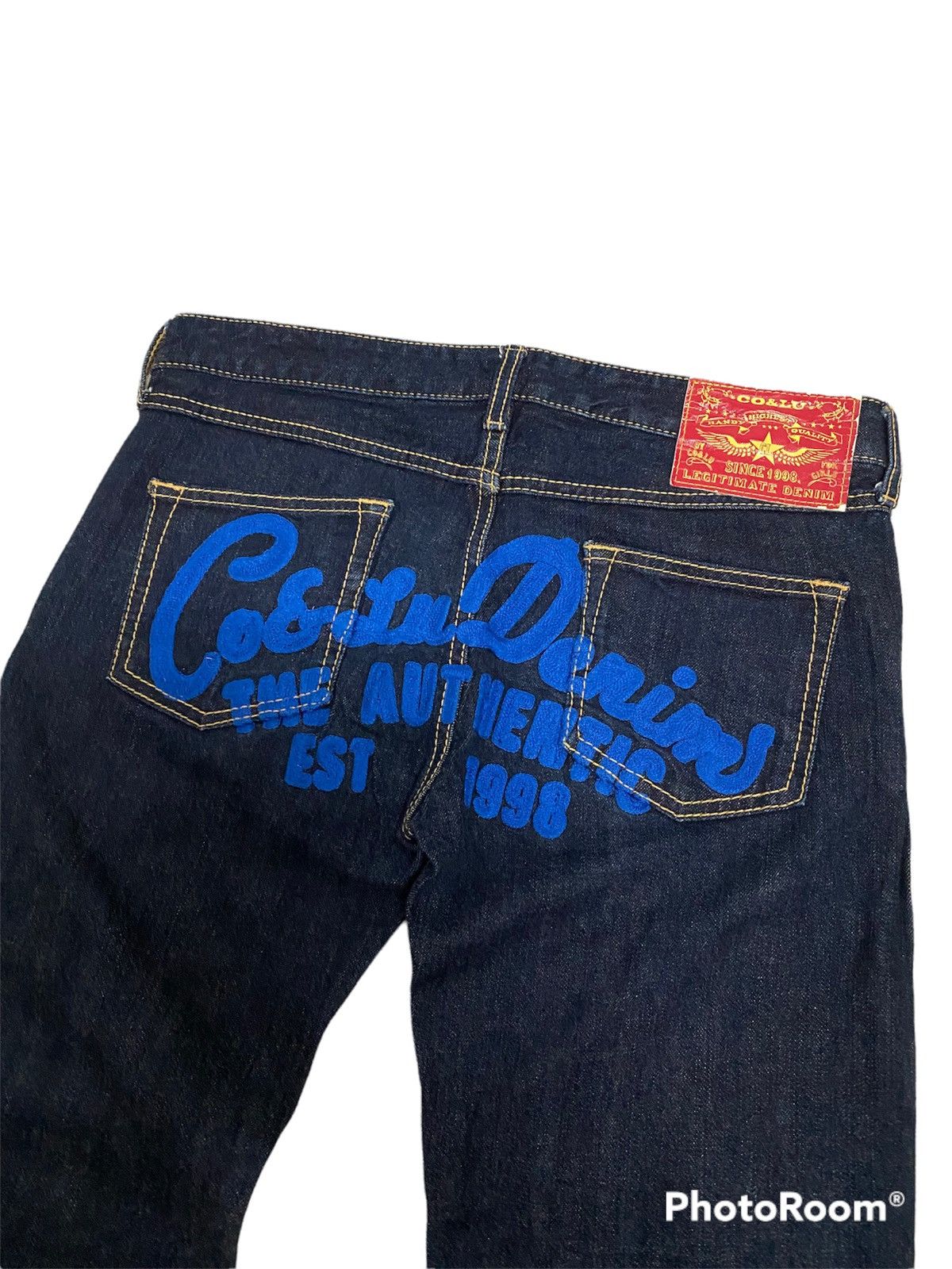 Japanese Brand × Vintage Vintage Co&Lu Embroided Logo Denim Jeans Size US 32 / EU 48 - 2 Thumbnail