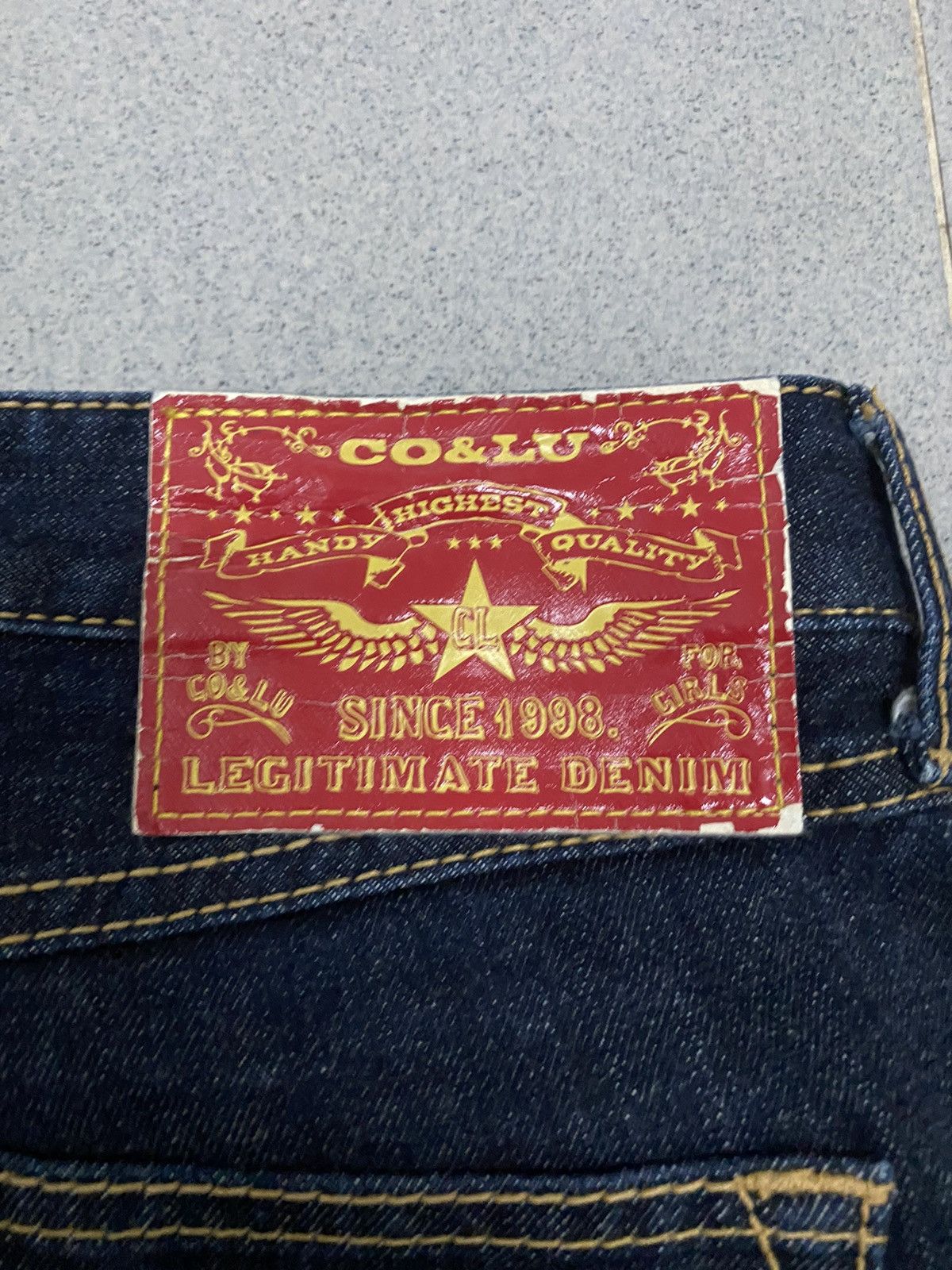 Japanese Brand × Vintage Vintage Co&Lu Embroided Logo Denim Jeans Size US 32 / EU 48 - 4 Thumbnail