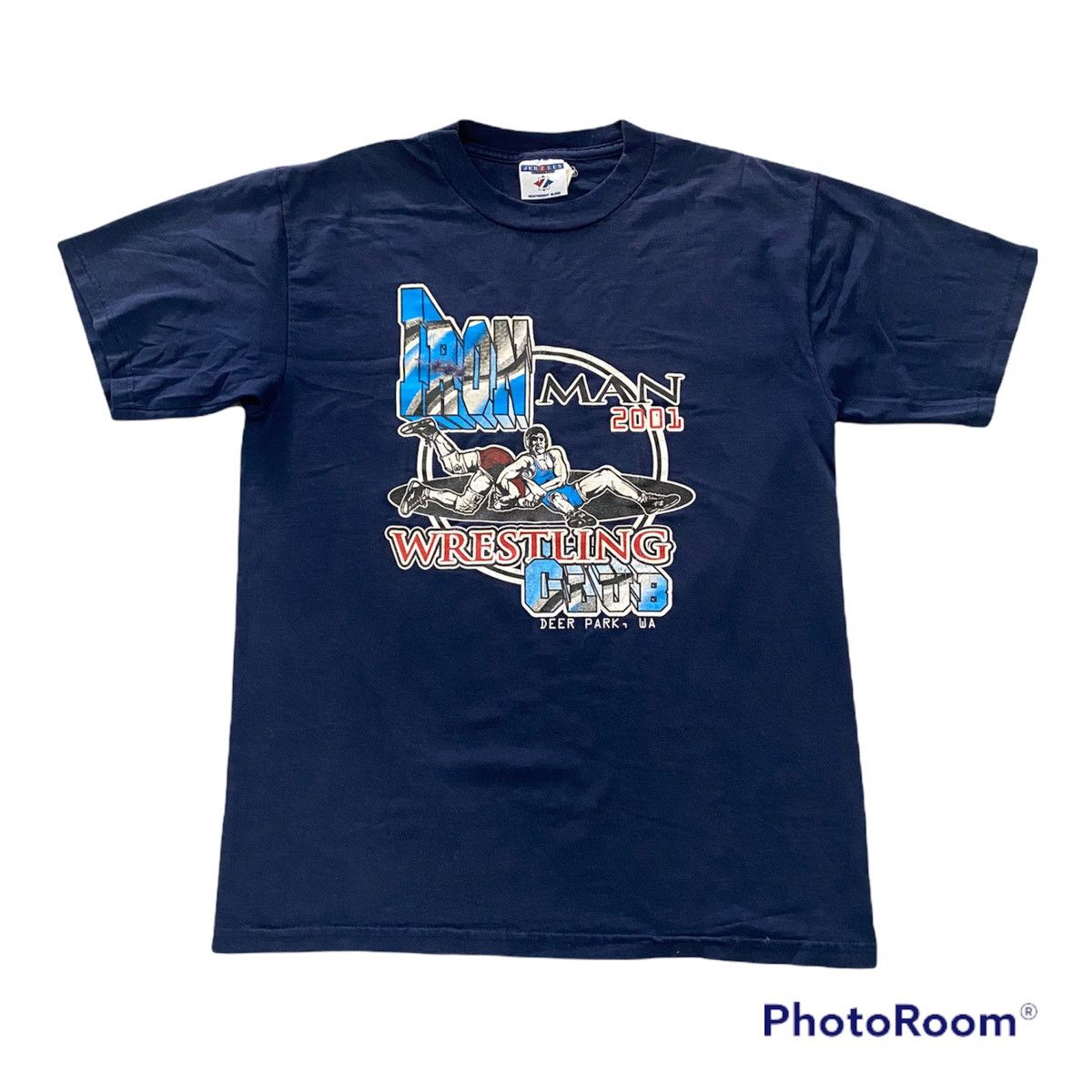 Vintage Vintage Iron Man Wrestling Club Tee Grailed