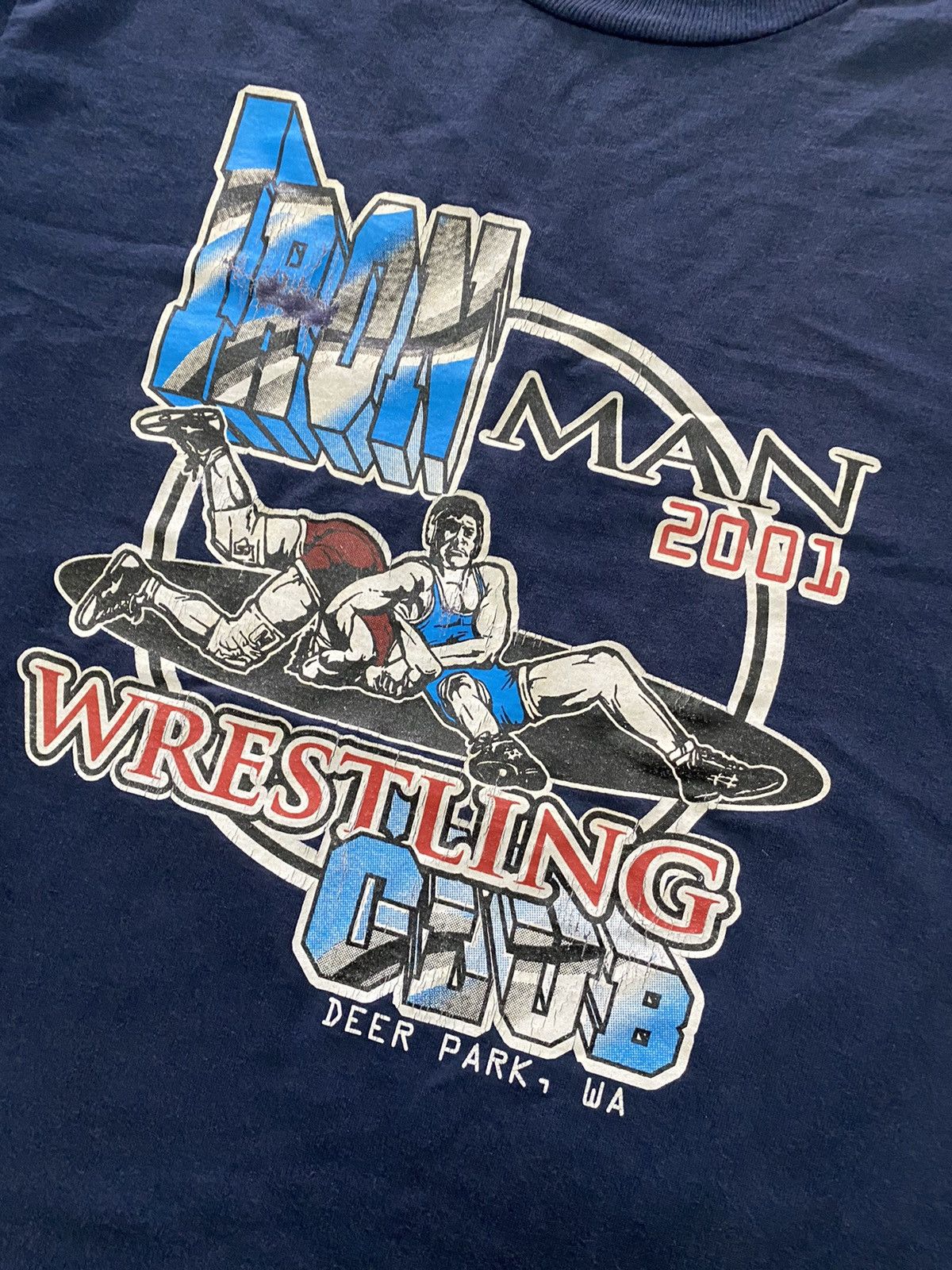 Vintage × WWE × WWF Vintage Iron Man Wrestling Club Tee Size US M / EU 48-50 / 2 - 2 Thumbnail