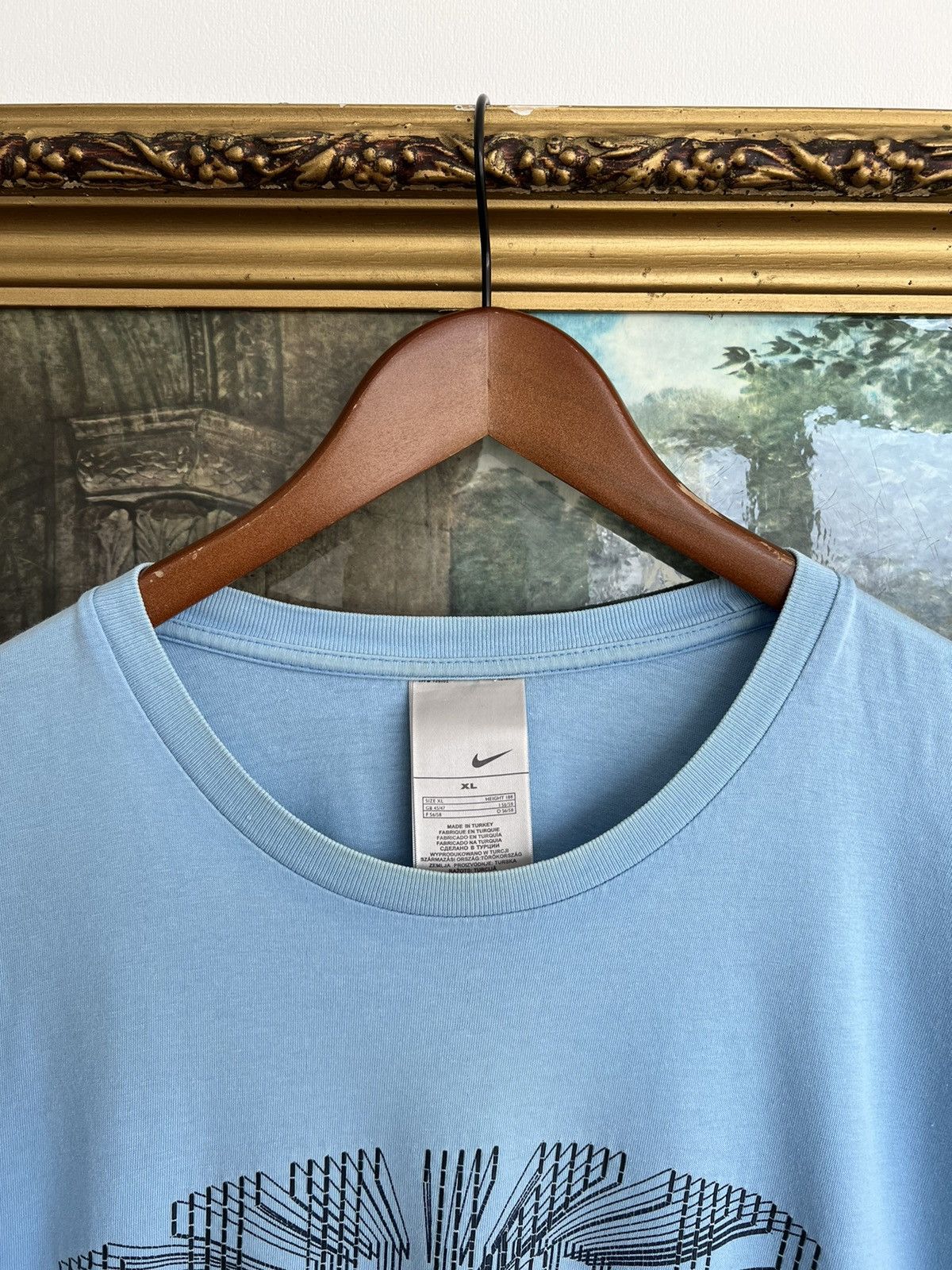 Nike Vintage 2000s Nike 3D Print Logo Streetwear Blue Tee Size US XL / EU 56 / 4 - 8 Thumbnail