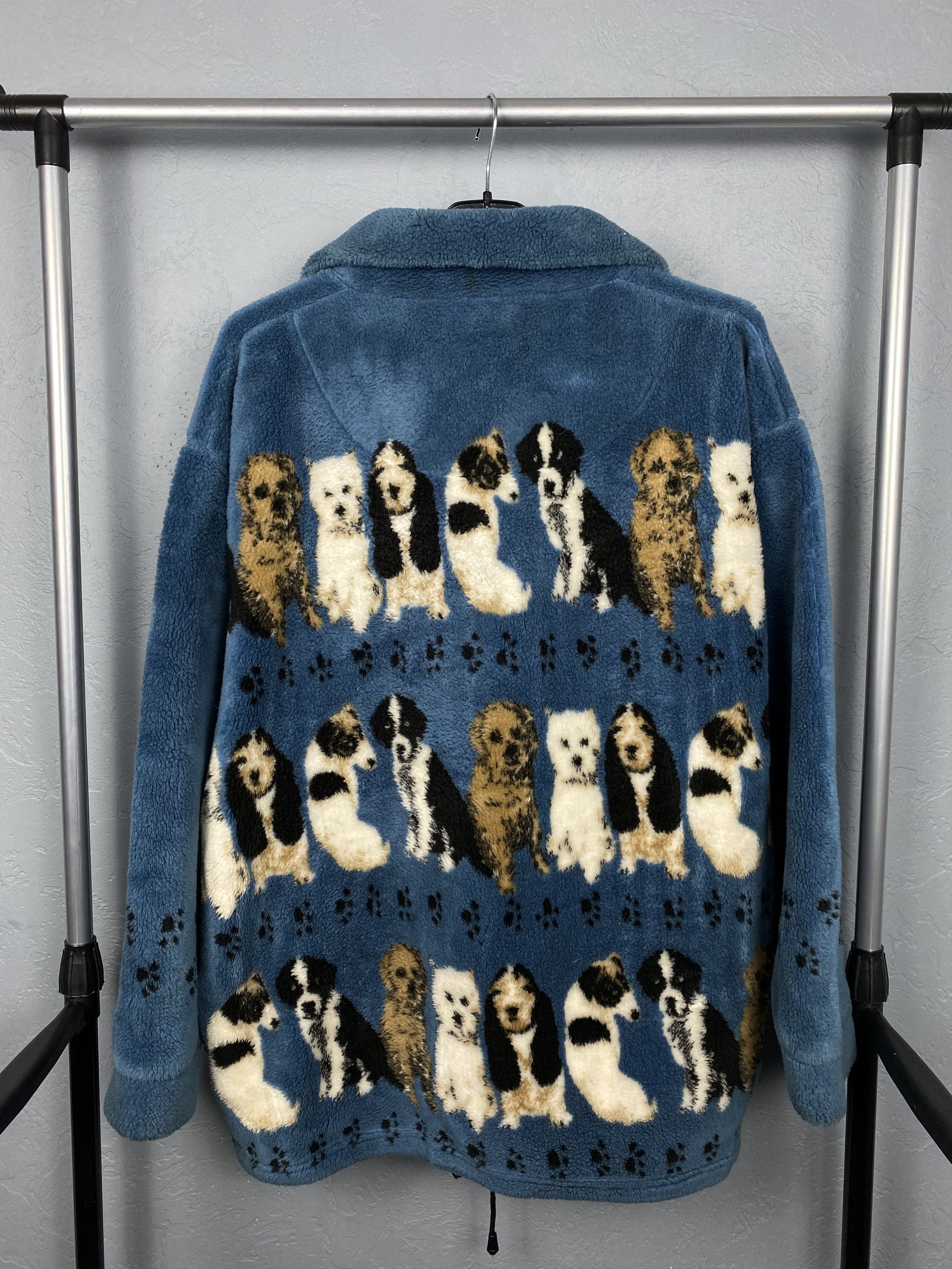 Vintage Vintage Animal DOG Fleece Jacket Size US L / EU 52-54 / 3 - 6 Thumbnail