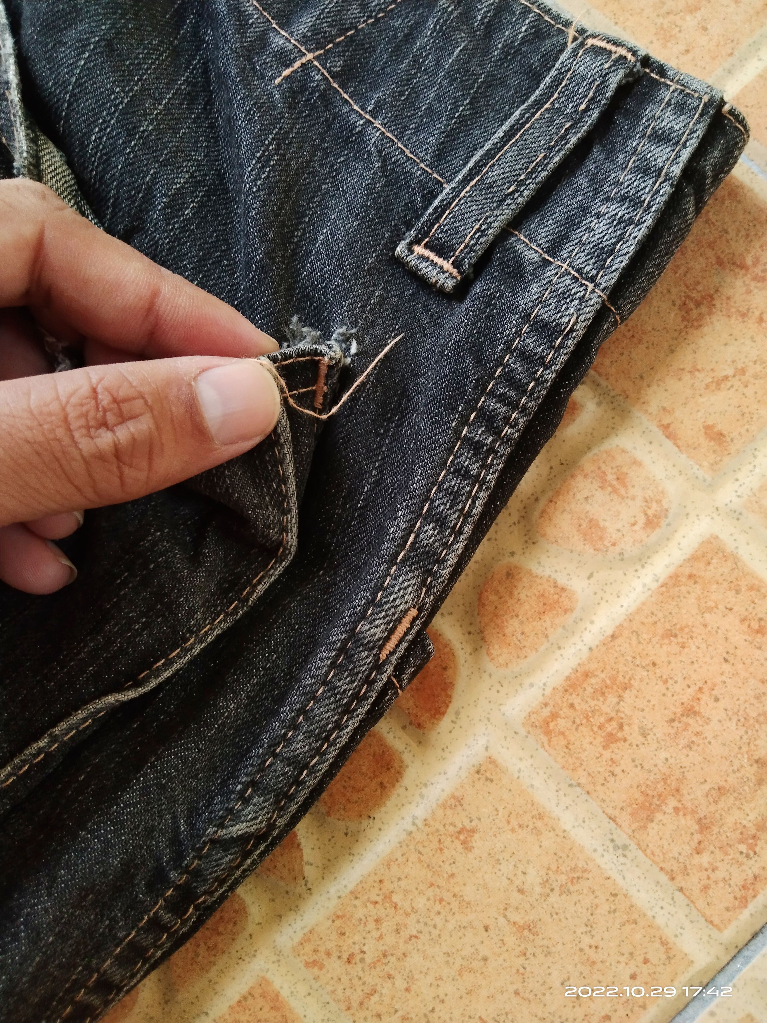 Johnbull DiSTRESSED RIPED CARGO JOHN BULL DENIM PANTS Size US 29 - 10 Thumbnail