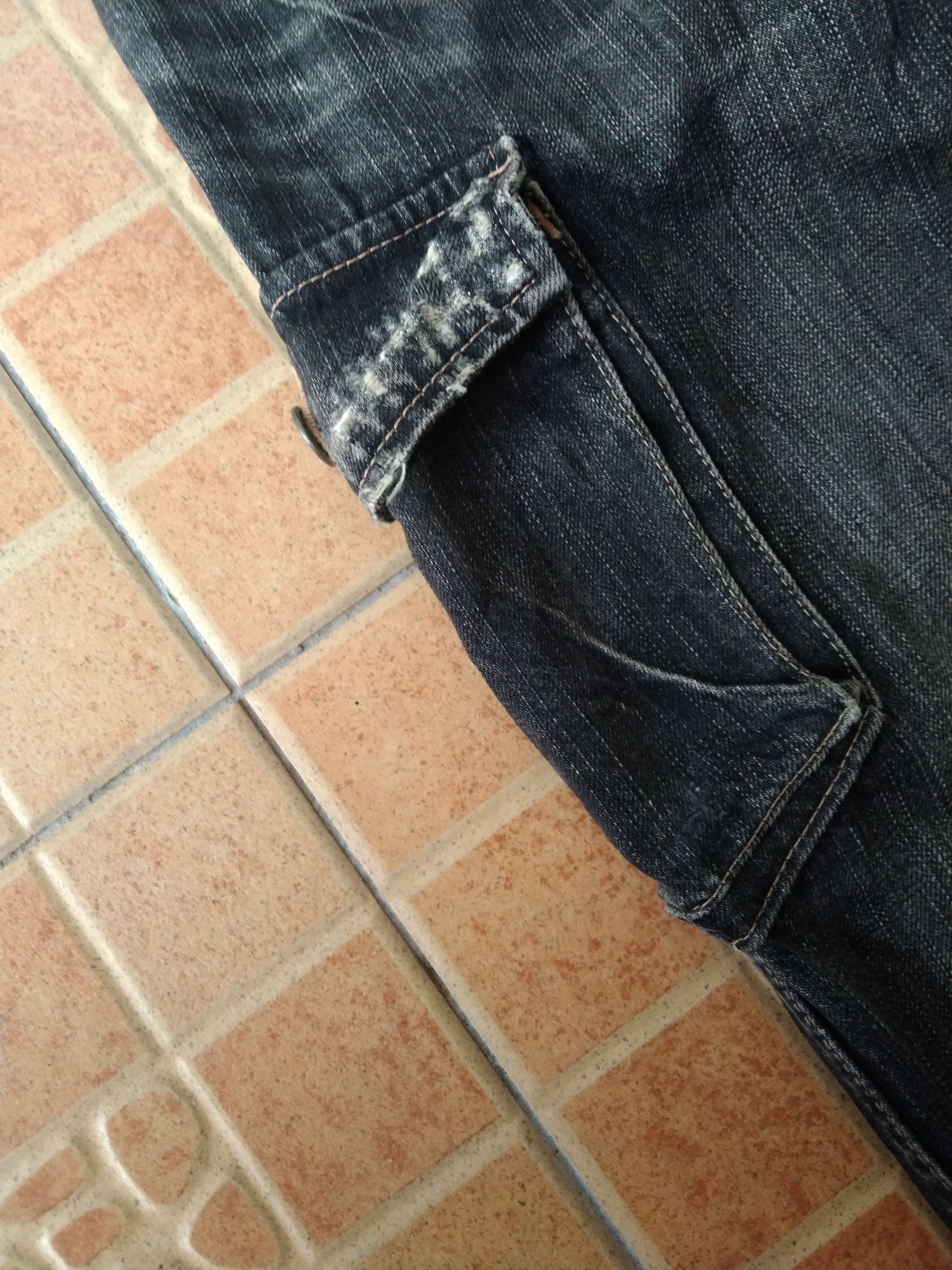 Johnbull DiSTRESSED RIPED CARGO JOHN BULL DENIM PANTS Size US 29 - 9 Thumbnail